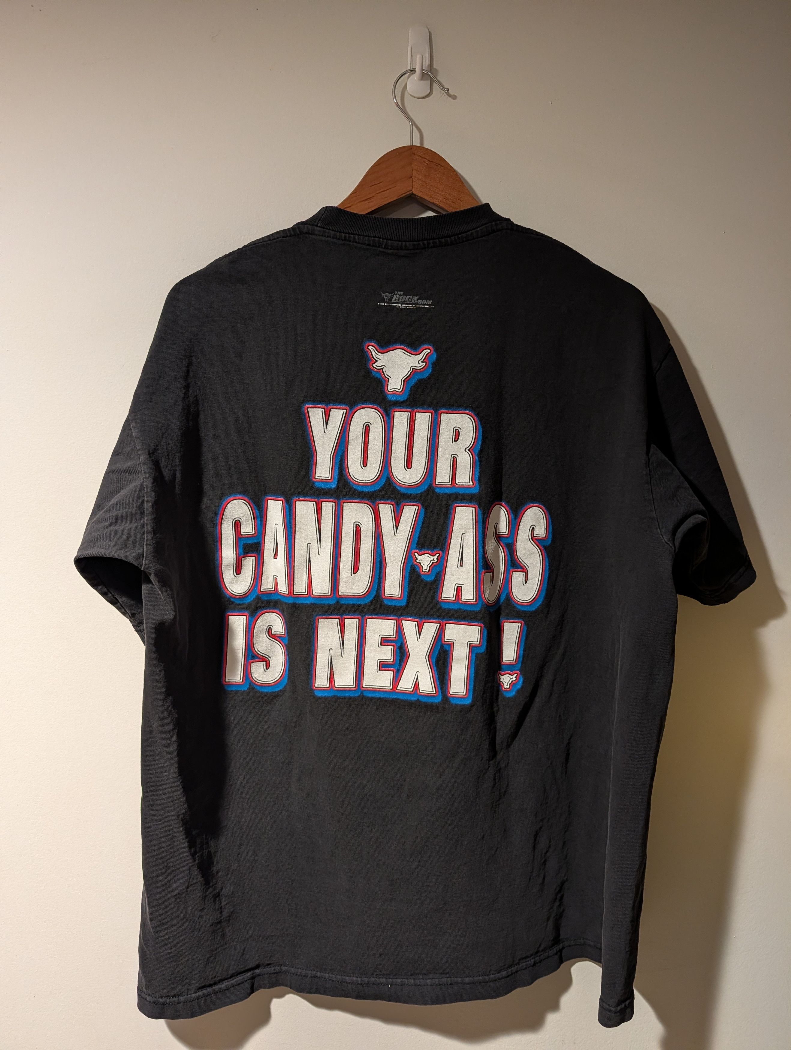 WWE Vintage 2002 The Rock WWE T-Shirt Your Candy Ass Is Next Size US XL / EU 56 / 4 - 7 Thumbnail