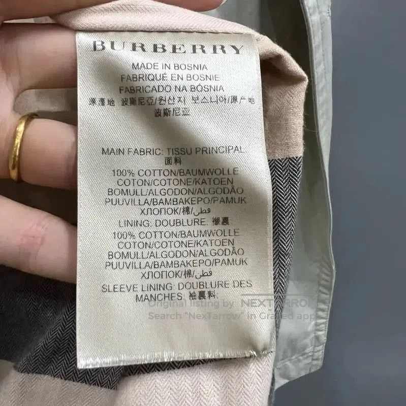 Burberry Burberry Khaki Cotton Women's Jacket. Size XXS / US 00 / IT 34 - 3 Thumbnail