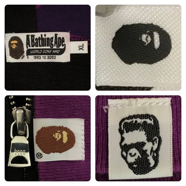 Bape BAPE Black x purple camo shark full zip hoodie a bathing ape Size US XL / EU 56 / 4 - 7 Thumbnail