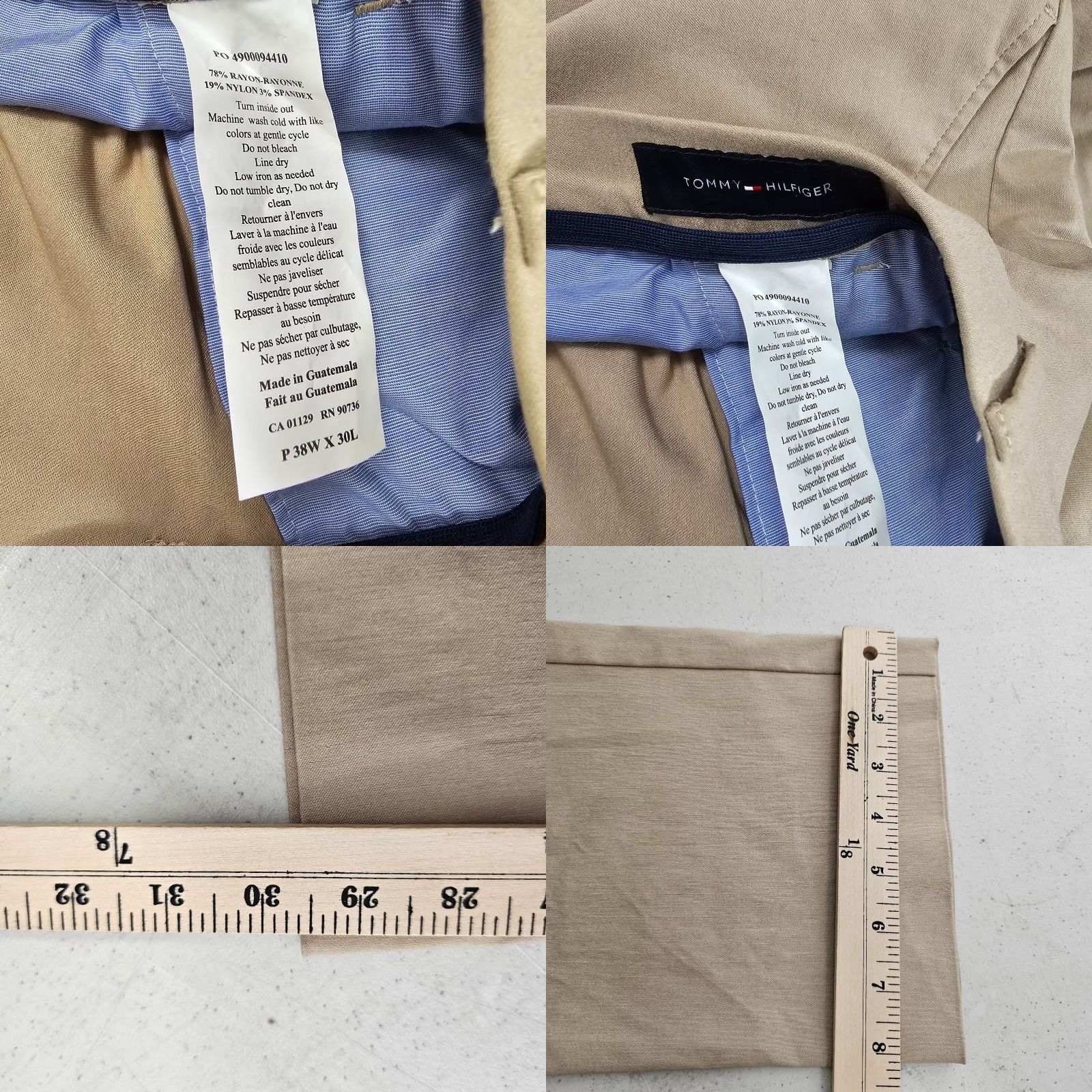 Tommy Hilfiger Tommy Hilfiger Dress Pants Mens Size 38x30 Khaki Flat Front Travel Workwear Slacks Size US 38 / EU 54 - 8 Thumbnail