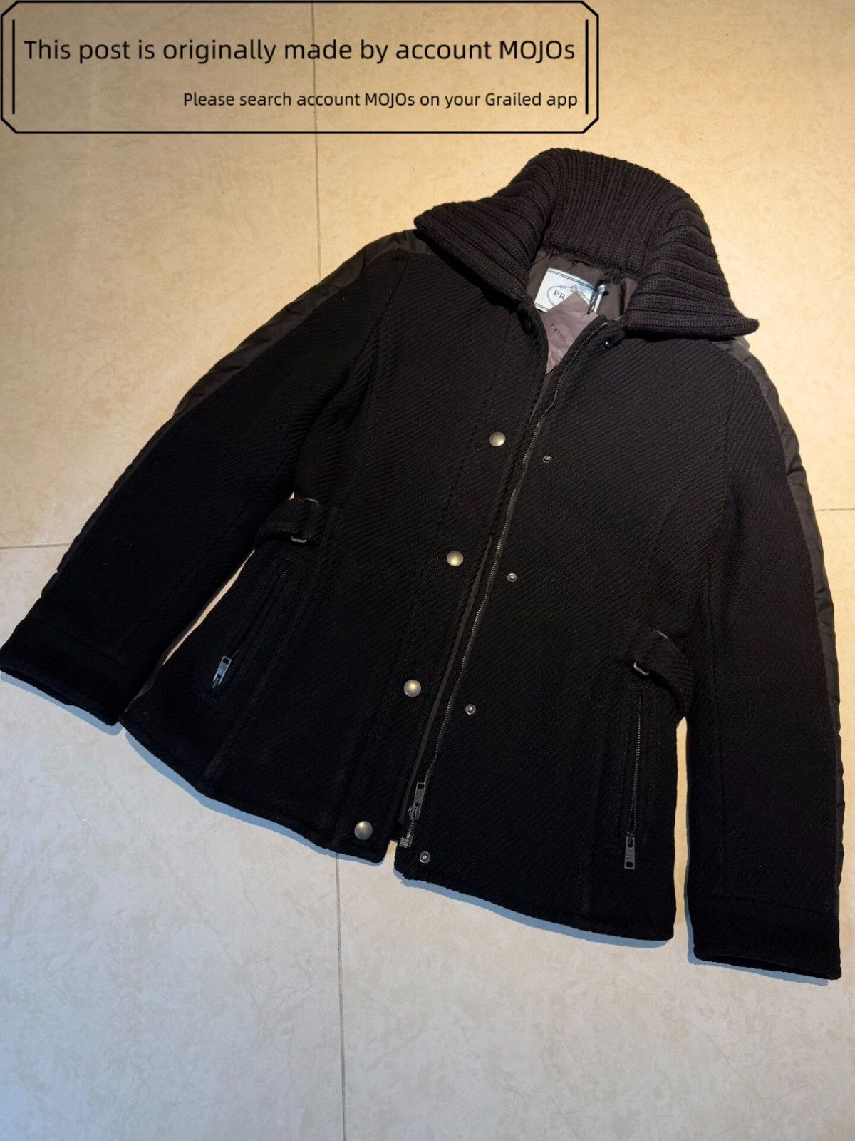 Sz 44 Prada Joint Material Heavy Coat mojos84149