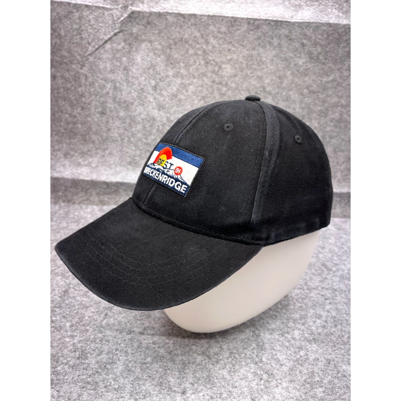 Vintage Breckenridge Hat Cap Adjustable OS Cotton Blend Adult Black Baseball Cap Men Brand Breckenridge Size ONE SIZE - 4 Thumbnail