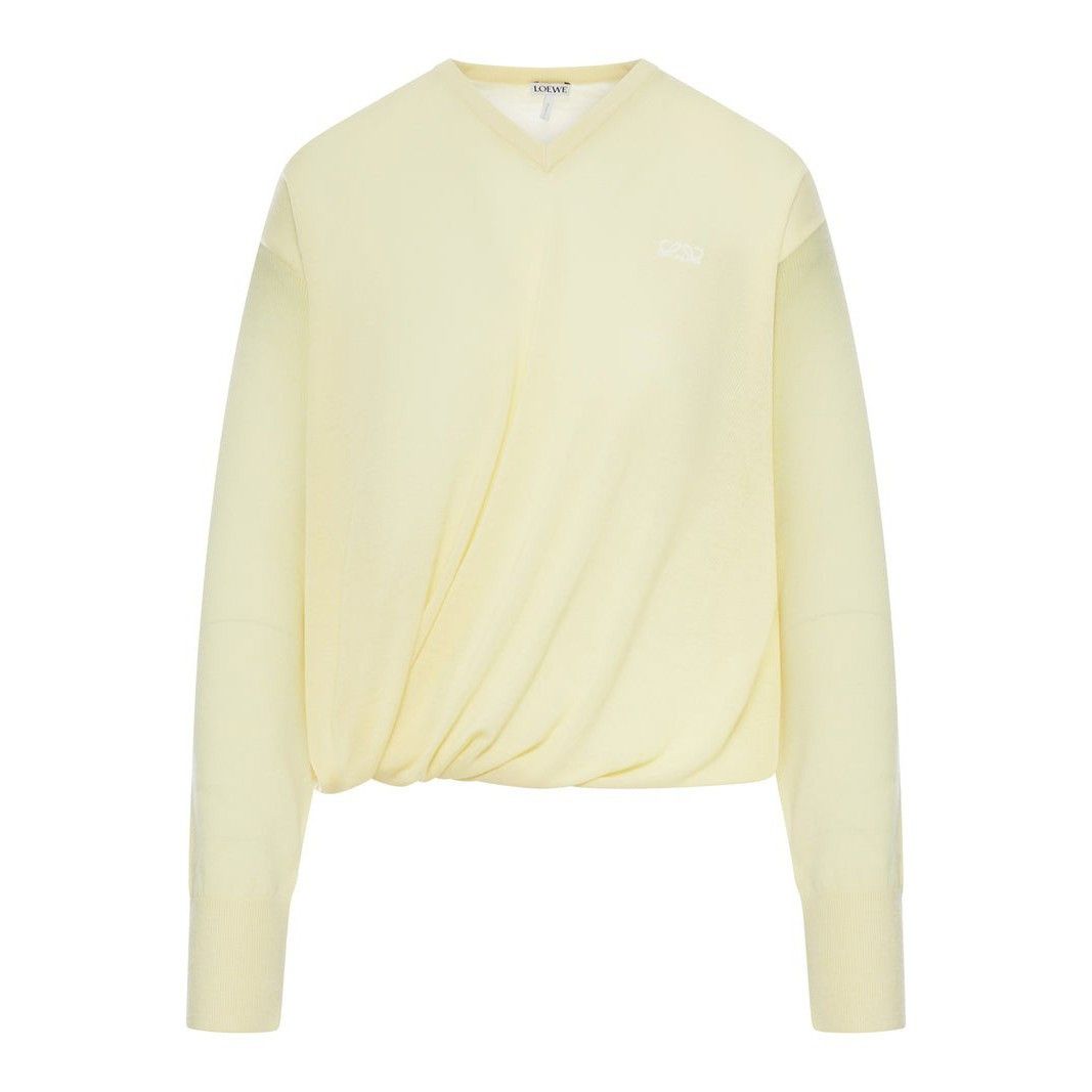 Loewe LOEWE Draped Yellow Merino Wool Sweater New & Authentic (Wom Size XS / US 0-2 / IT 36-38 - 1 Preview