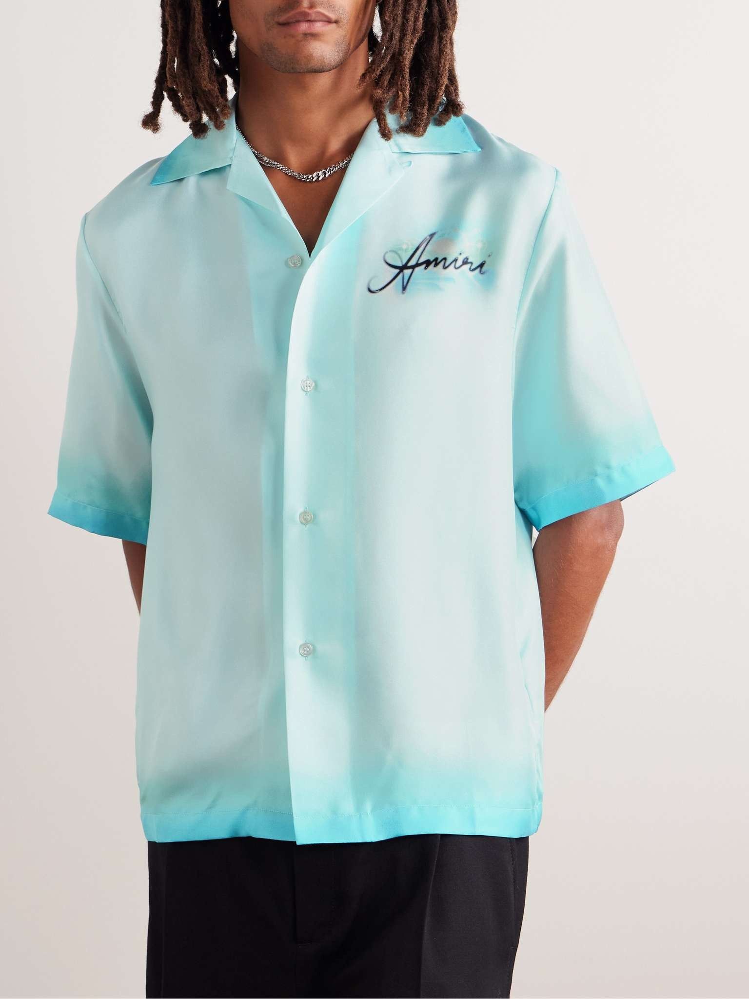 Amiri o1s1wg110625 Resort Club Convertible T-Shirt in Blue Size US L / EU 52-54 / 3 - 3 Thumbnail