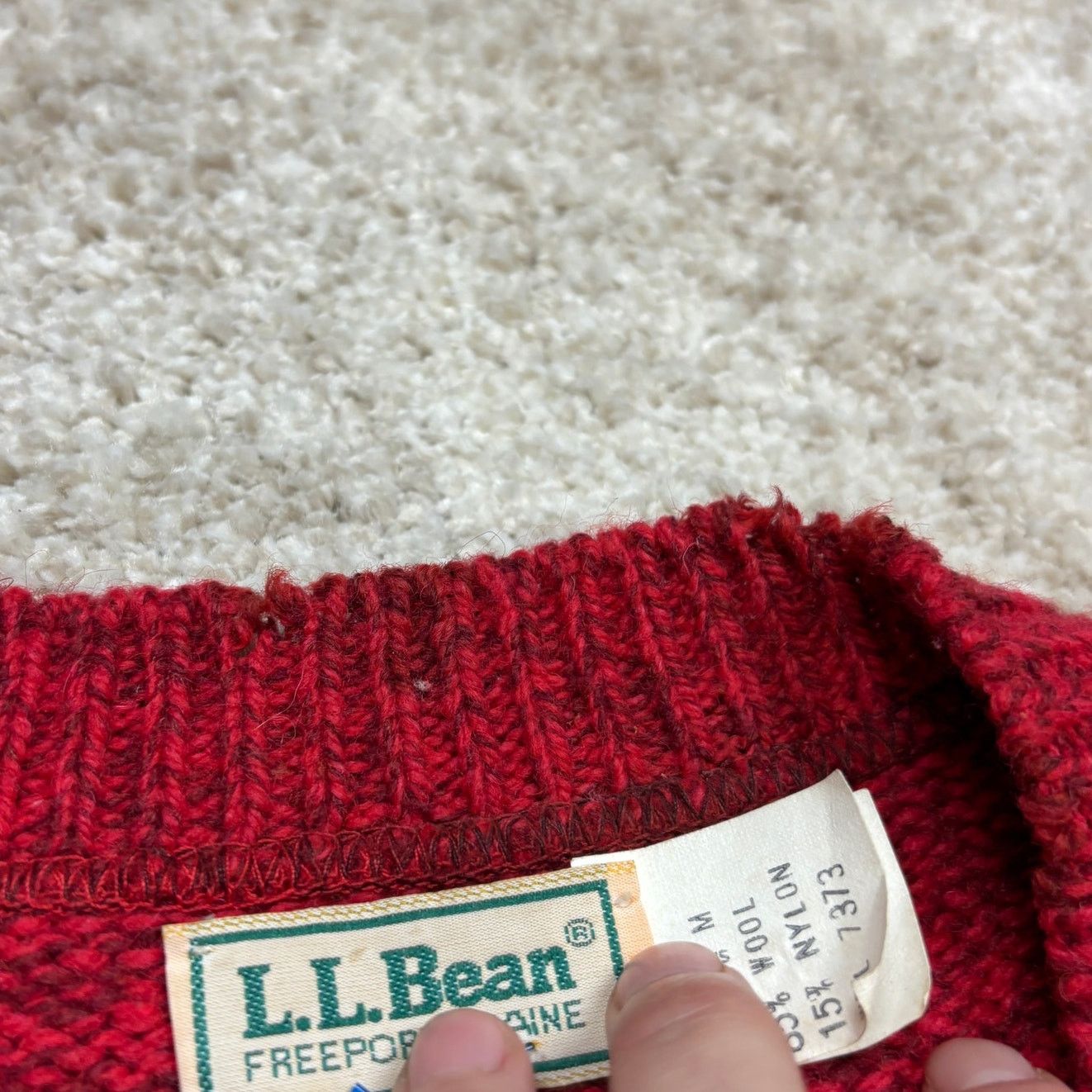 L.L. Bean × Vintage Vintage LL Bean Wool Nylon V Neck Sweater Vest Men's Medium Size US M / EU 48-50 / 2 - 8 Thumbnail