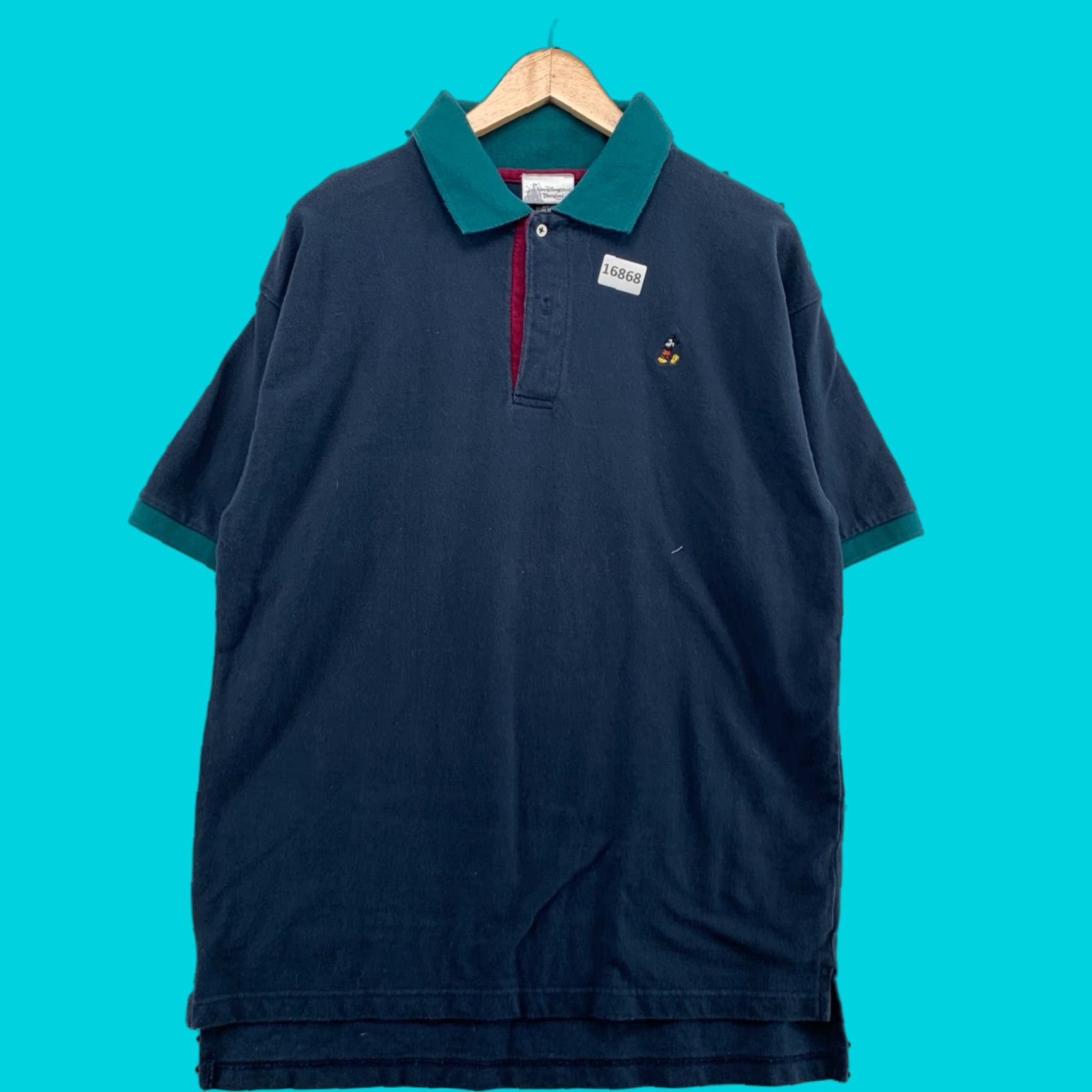 Disney Vintage Walt Disney World Resort Polo Mens Large Blue Embroidered Mickey 90s, Disney Theme, Casual Gift Size US L / EU 52-54 / 3 - 1 Thumbnail