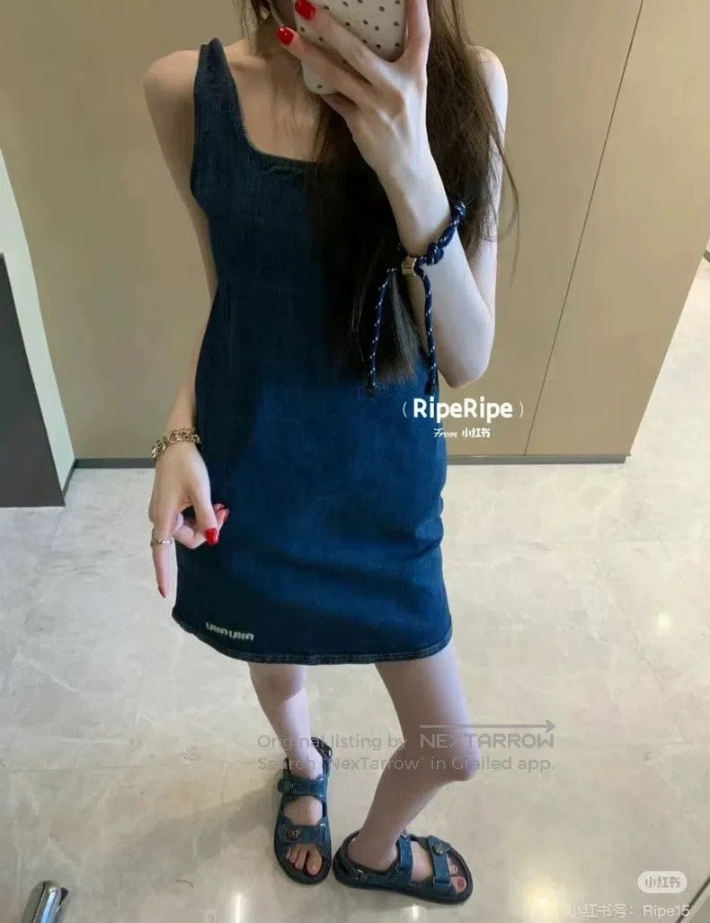 Miu Miu Miu Miu 36 Spring and summer denim dress Size S / US 4 / IT 40 - 7 Thumbnail