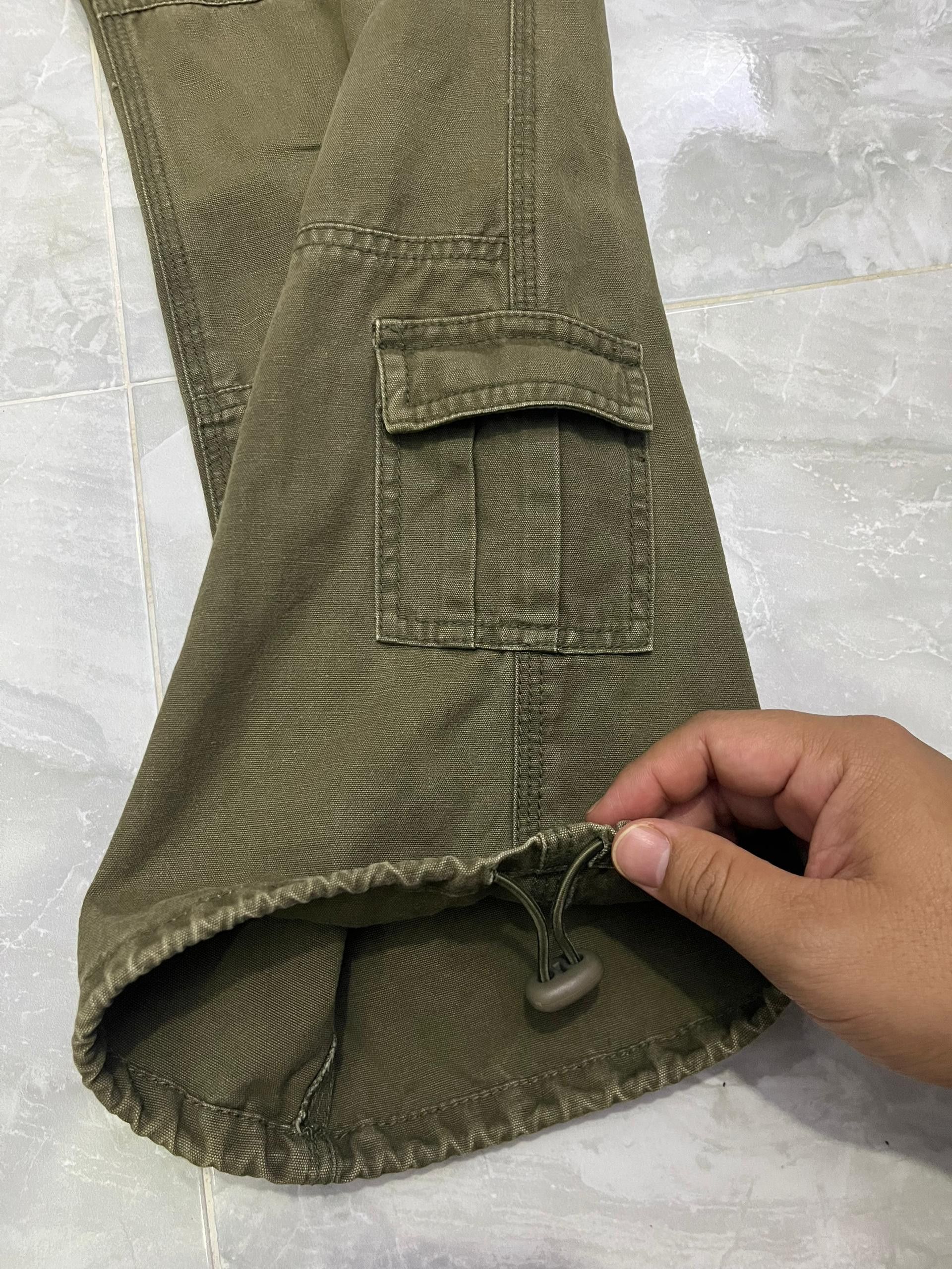 Japanese Brand Power Plant Women Olive Military Utility Cargos Size 32" / US 10 / IT 46 - 6 Thumbnail