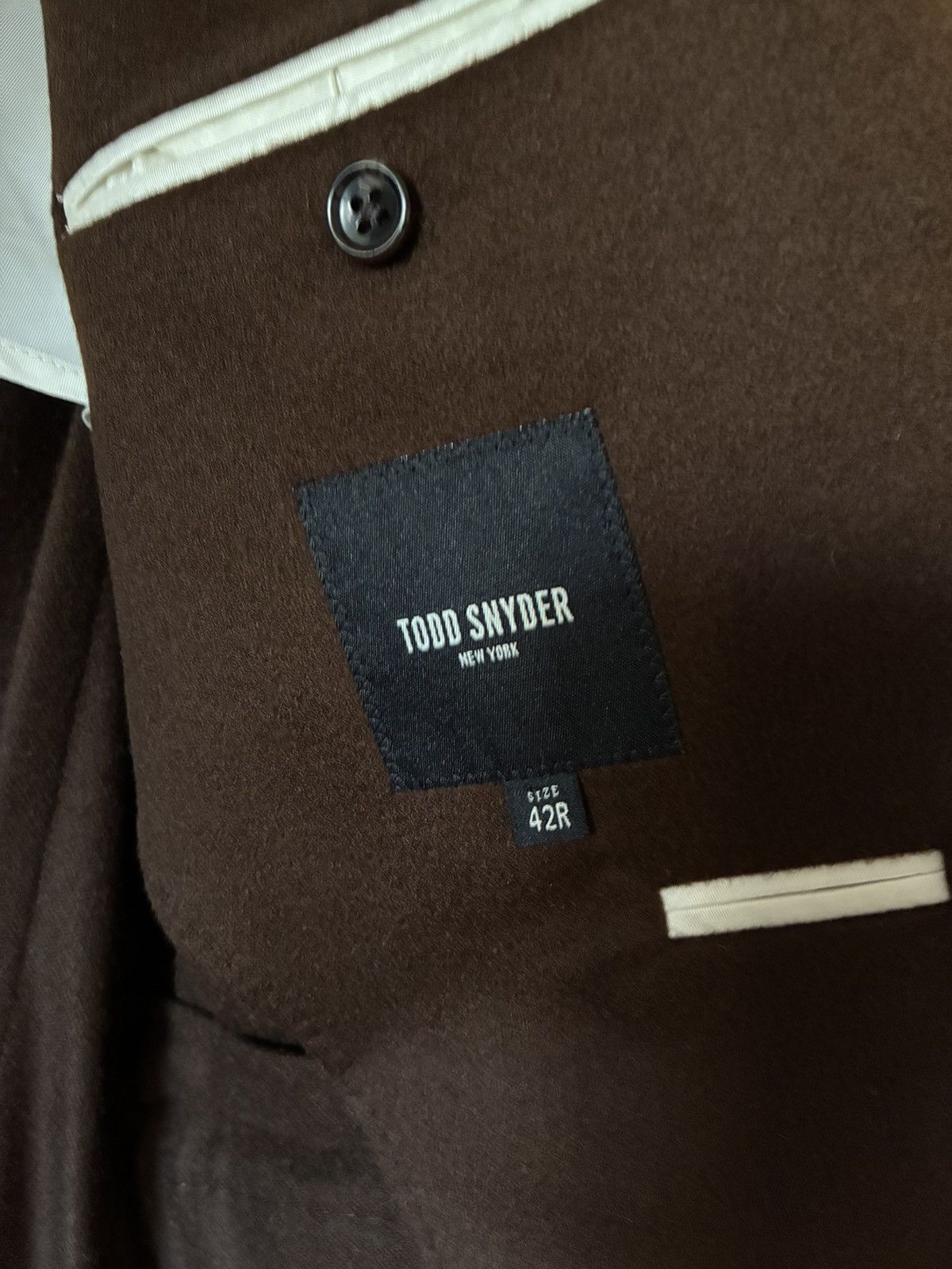 Todd Snyder Todd Snyder Chocolate Brown Cashmere Suit Size 42R - 2 Thumbnail