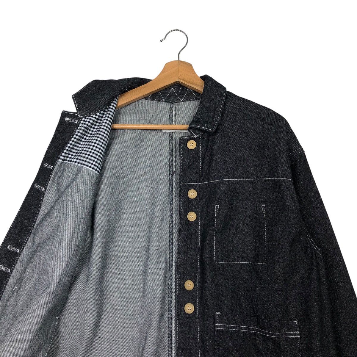 Japanese Brand 📌Vintage Denim Jacket Pou Dou Dou Trucker Issey Miyake Size US M / EU 48-50 / 2 - 13 Thumbnail