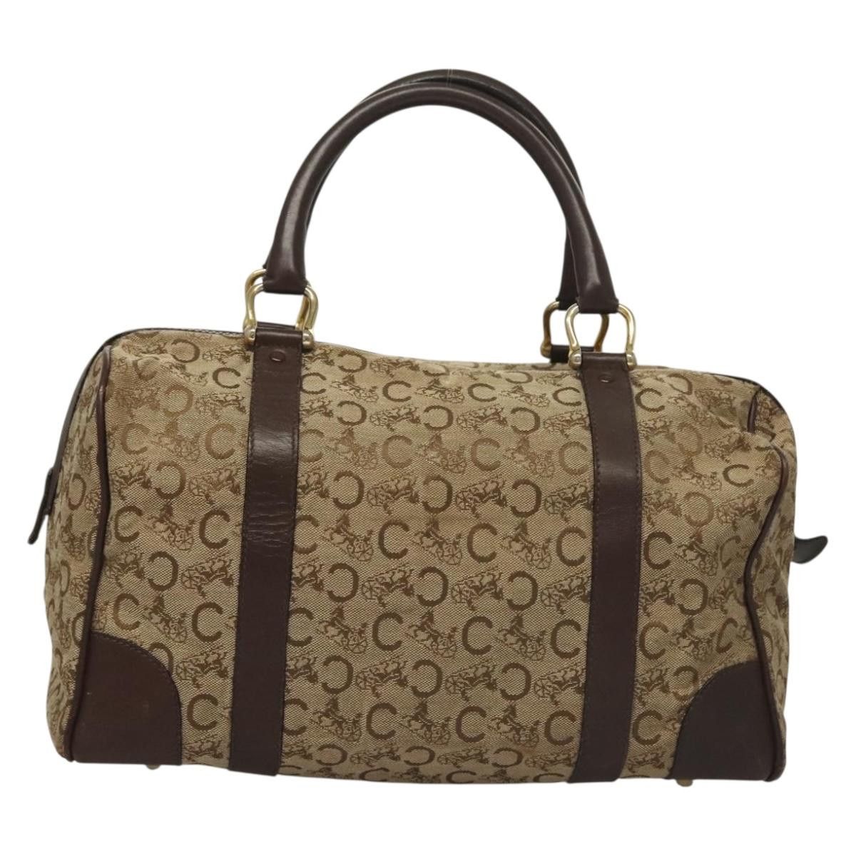 Celine CELINE C Sulky Boston Bag Canvas Brown Gold Size ONE SIZE - 3 Thumbnail