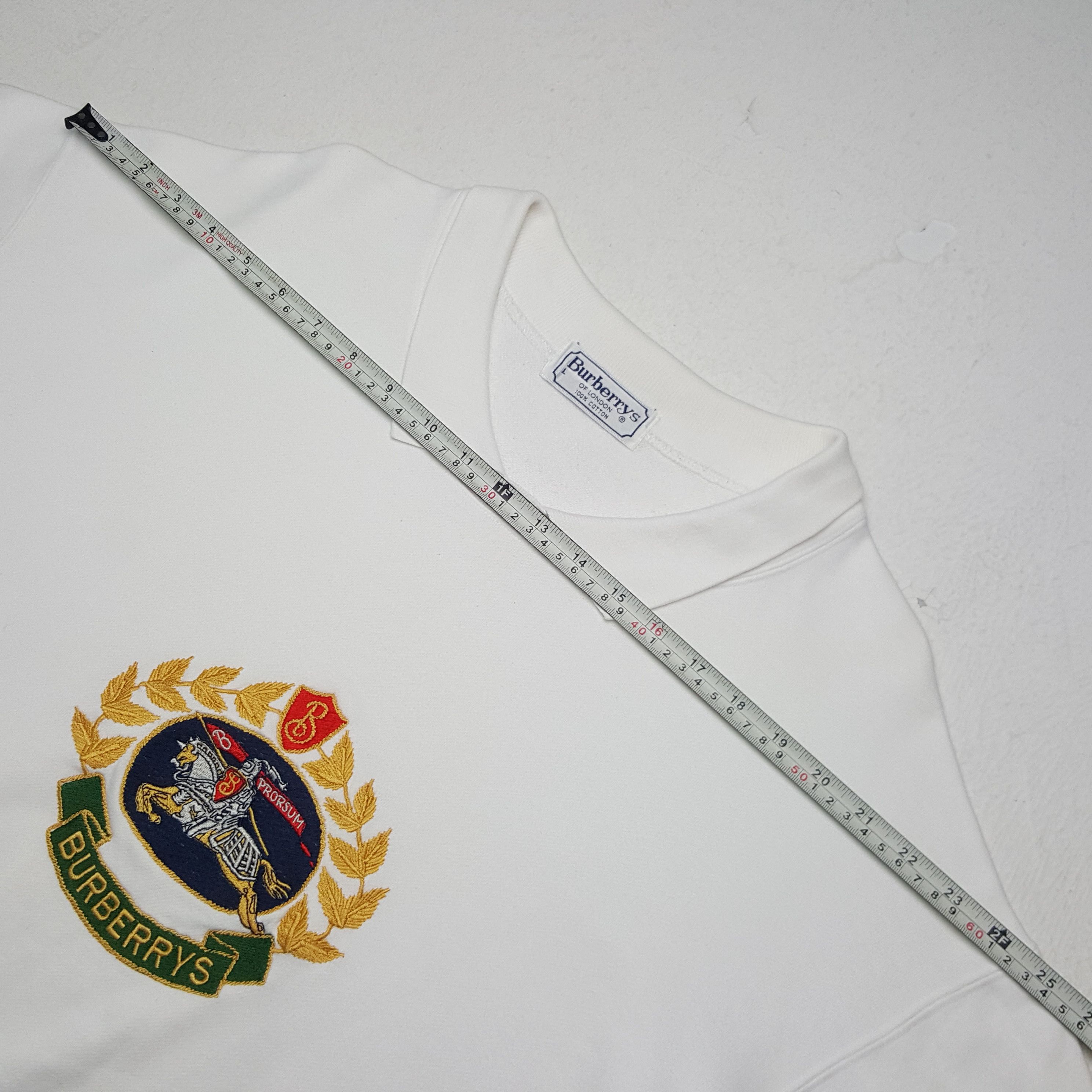 Burberry × Vintage Vintage Burberry Italian Brand Embroidery Logo Sweatshirt Size US XL / EU 56 / 4 - 5 Thumbnail