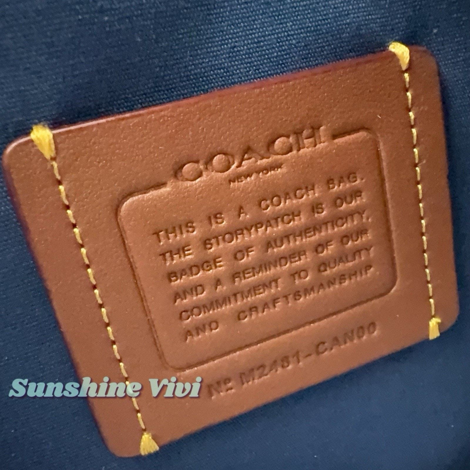 Coach NWT COACH Chain Tabby Shoulder Bag Denim Deep Blue CAN00 Size ONE SIZE - 9 Thumbnail