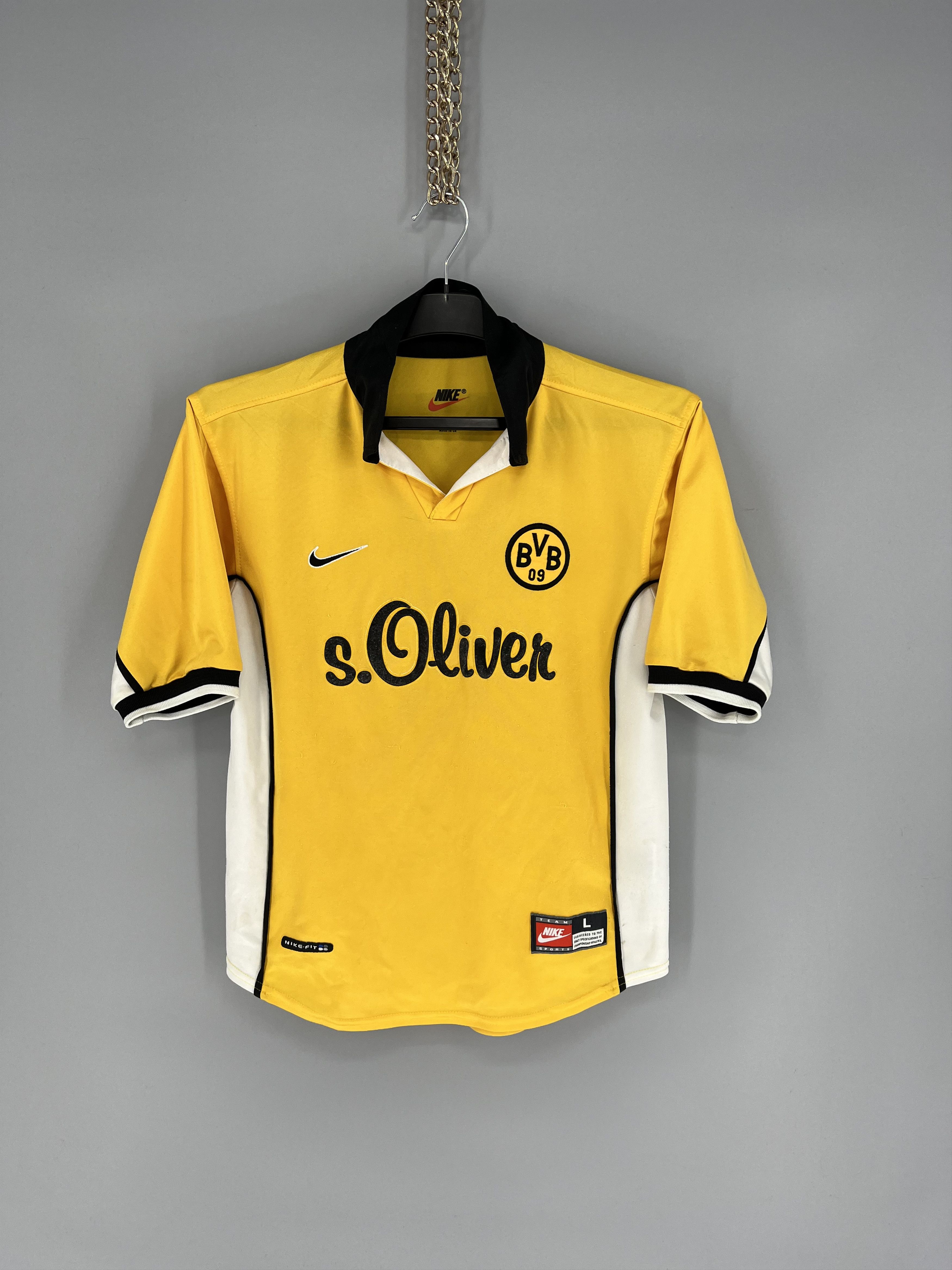 Nike BORUSSIA DORTMUND 1998/99 HOME FOOTBALL SHIRT SOCCER JERSEY Size US XS / EU 42 / 0 - 1 Thumbnail