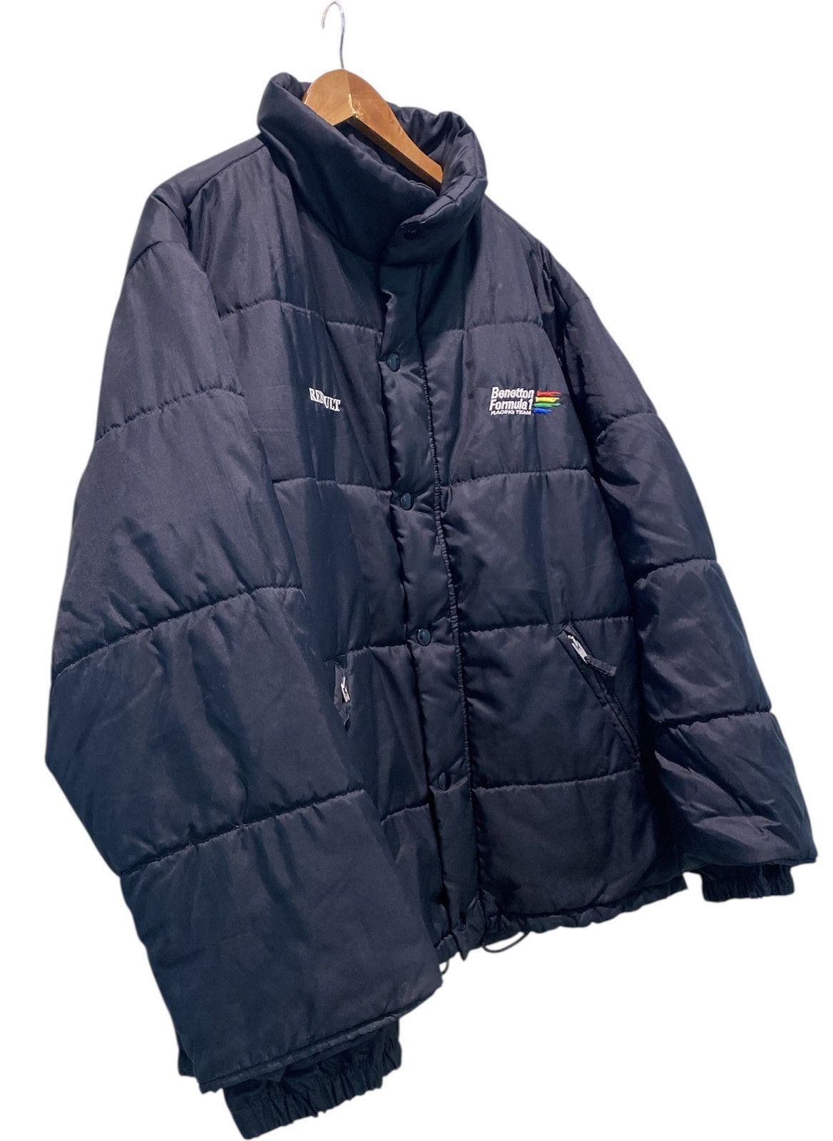 United Colors Of Benetton Vtg 90s Benetton Renault F1 World Champion Racing Puffer Size US L / EU 52-54 / 3 - 4 Thumbnail