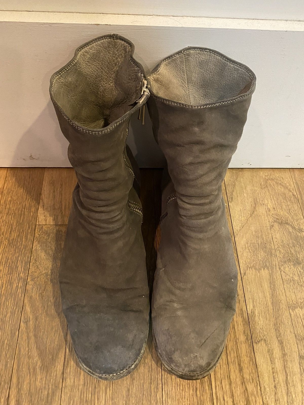 Guidi boots grey 43 zipper suede