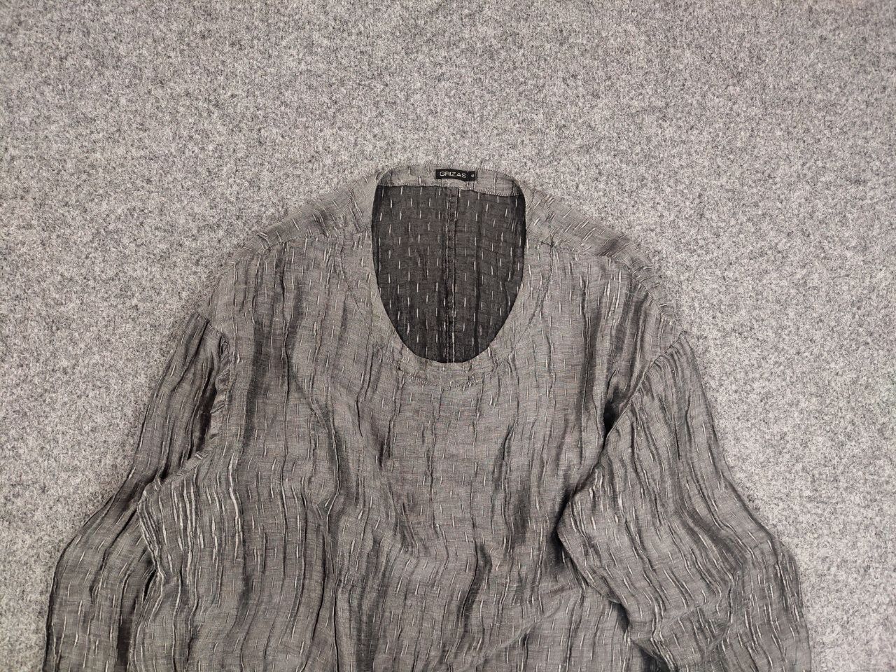 Designer Grizas Design Light Linen Silk Blend Dark Gray Tunic Size S / US 4 / IT 40 - 8 Thumbnail