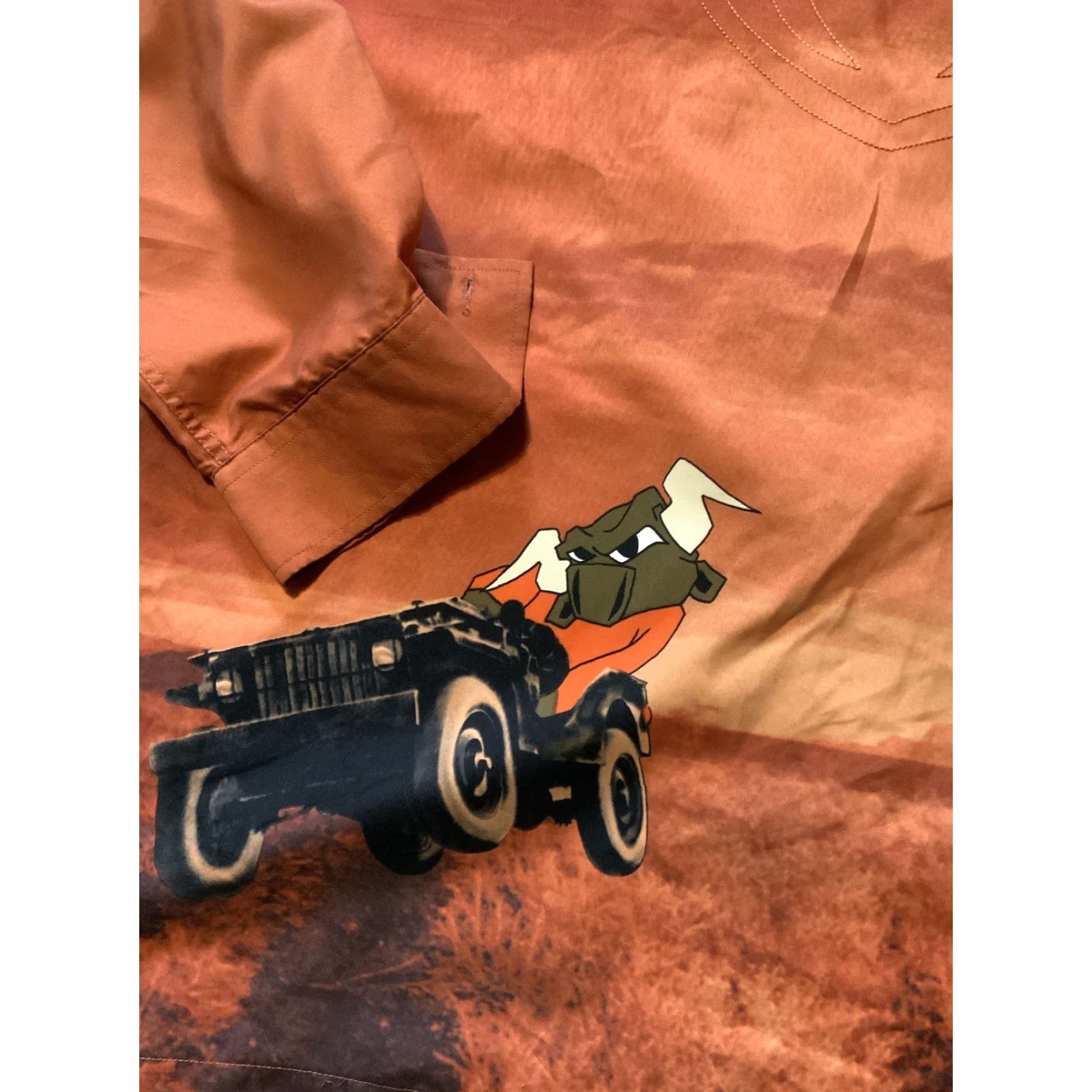 Phat Farm VINTAGE Phat Farm S.U.G. Sport Utility Garments Bull Racing L/S Button Shirt XXL Orange Mens Button-Up Long Sleeve Size US XXL / EU 58 / 5 - 2 Thumbnail