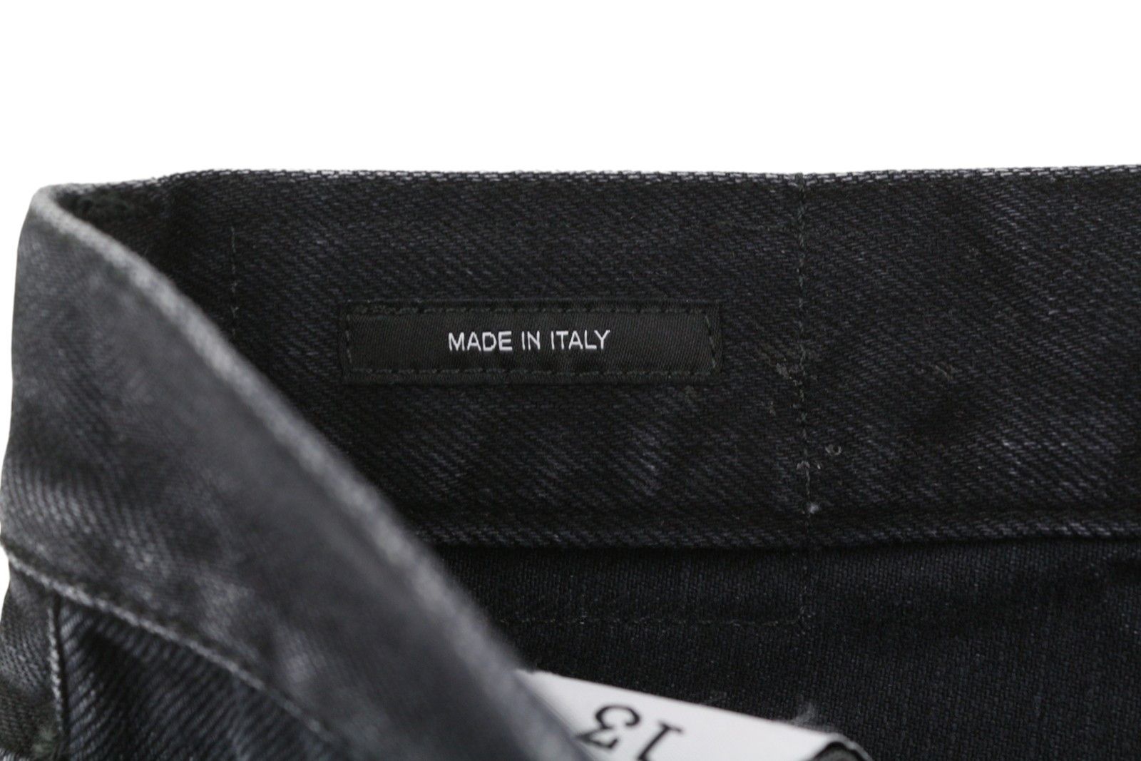 R13 SLIM BF 27 Onyx Black Ankle Cropped Zip Fly Denim 85807 Size 27" / US 4 / IT 40 - 6 Thumbnail