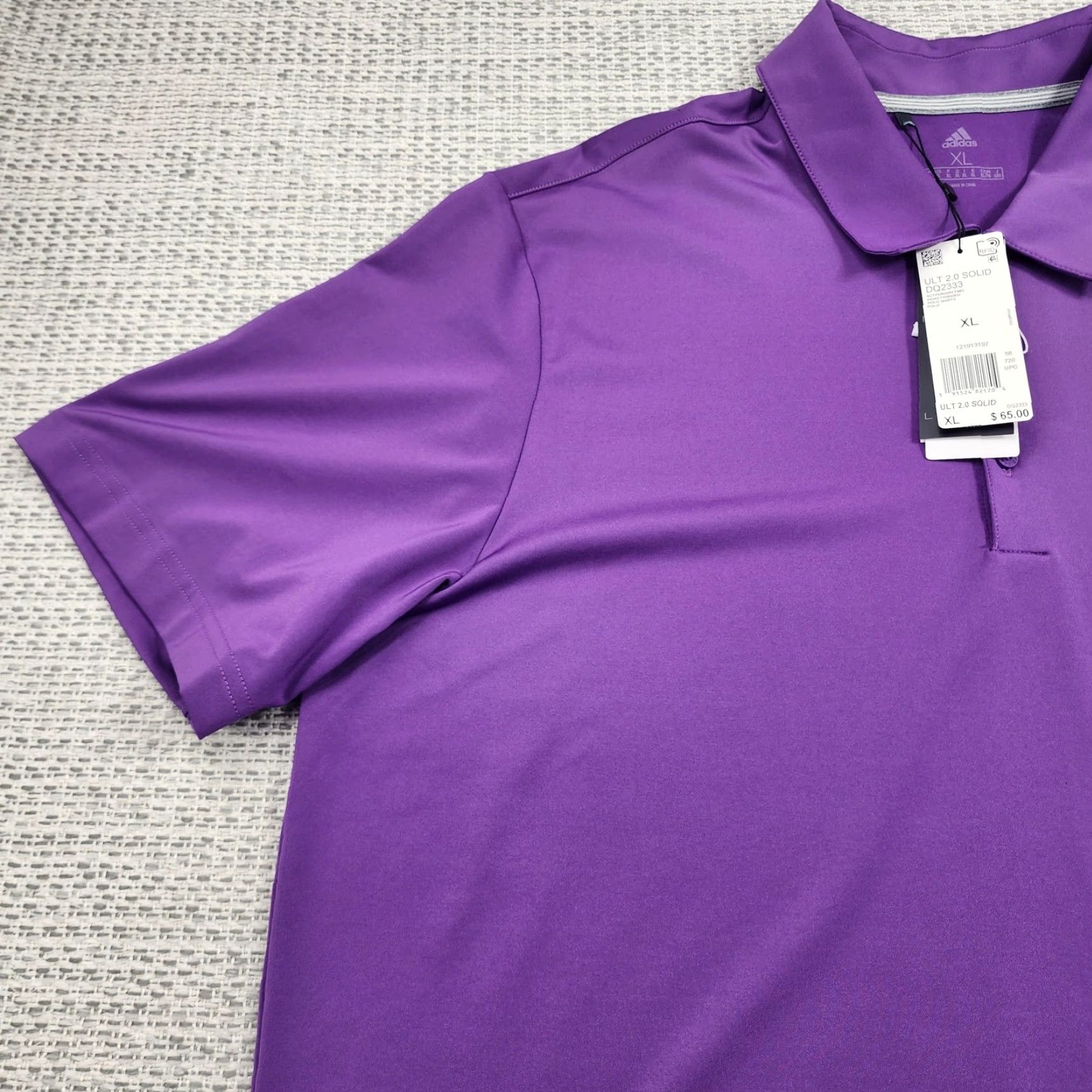 Adidas Adidas Polo Shirt Mens XL Purple Ultimate365 2.0 Solid Golf UPF 50 Rooster Run Polo Shirt Mens XL Purple Adidas Golf Polo Logo Embroidered Size US XL / EU 56 / 4 - 3 Thumbnail