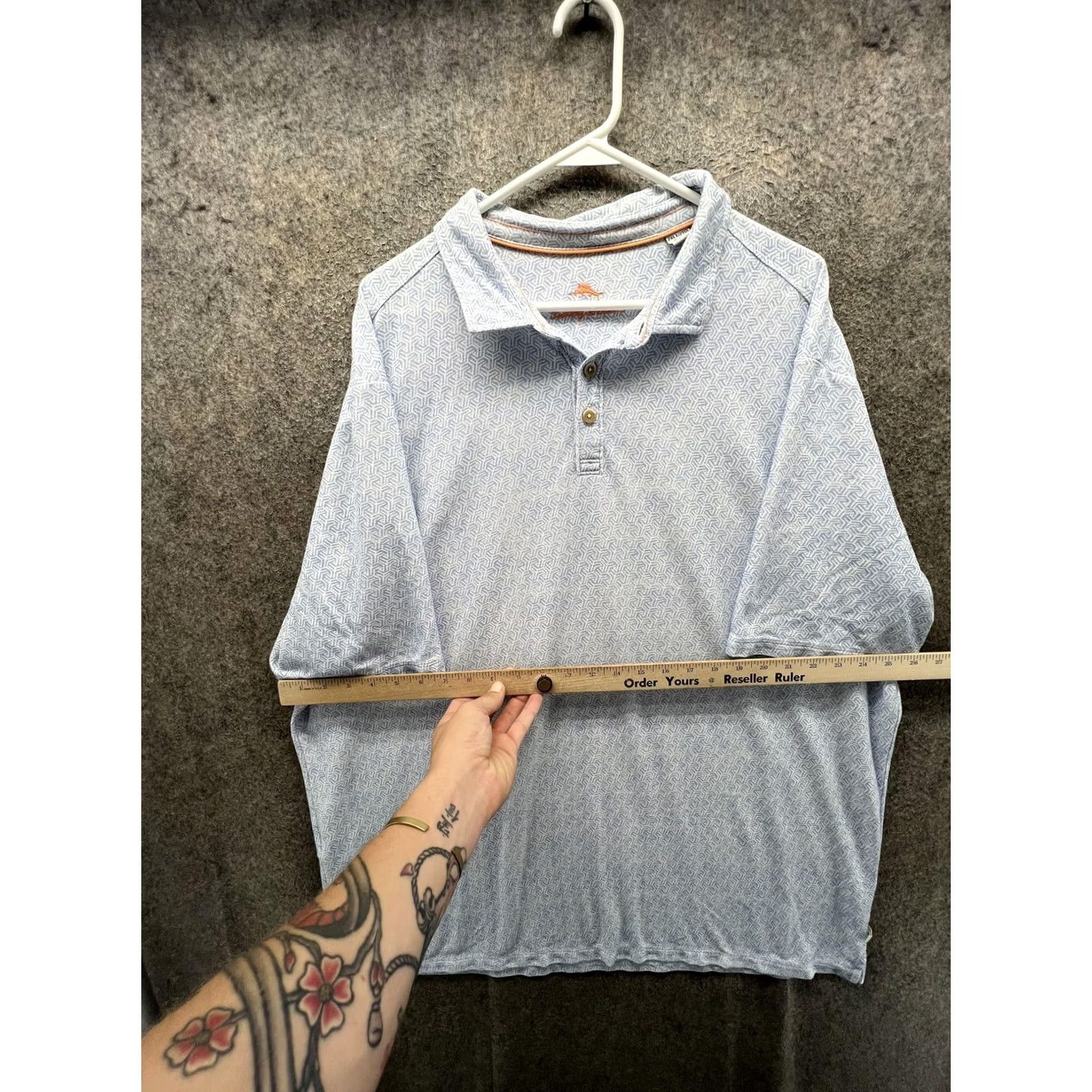 Tommy Bahama Tommy Bahama Polo Shirt Mens 2XLT Blue Geometric Knit Casual Short Sleeve Shirt Mens 2XLT Blue Geometric Knit Casual Short Sleeve Size US XXL / EU 58 / 5 - 2 Thumbnail