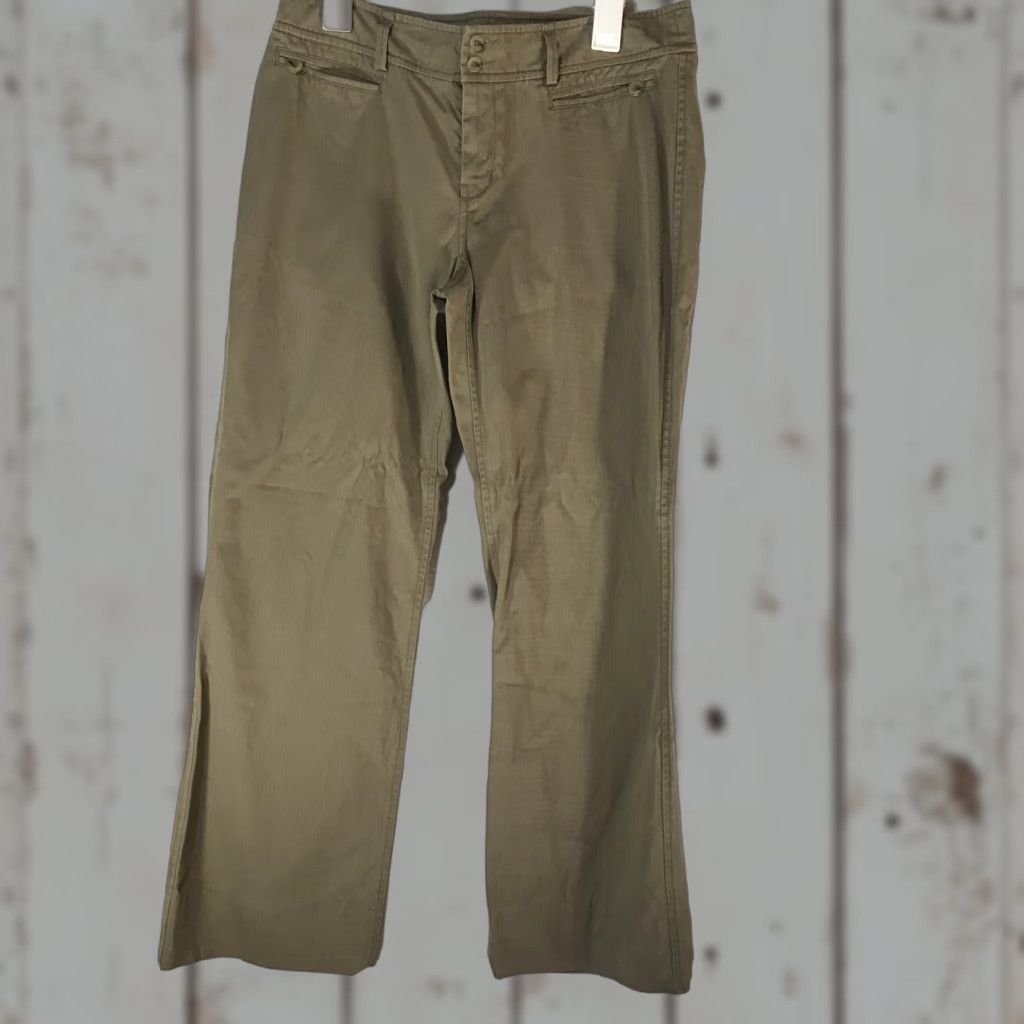 Banana Republic Banana Republic Pants Womens Size 12 Beige Cotton Twill Mid-Rise Wide-Leg 29in Inseam Size 34" / US 12 / IT 48 - 1 Thumbnail