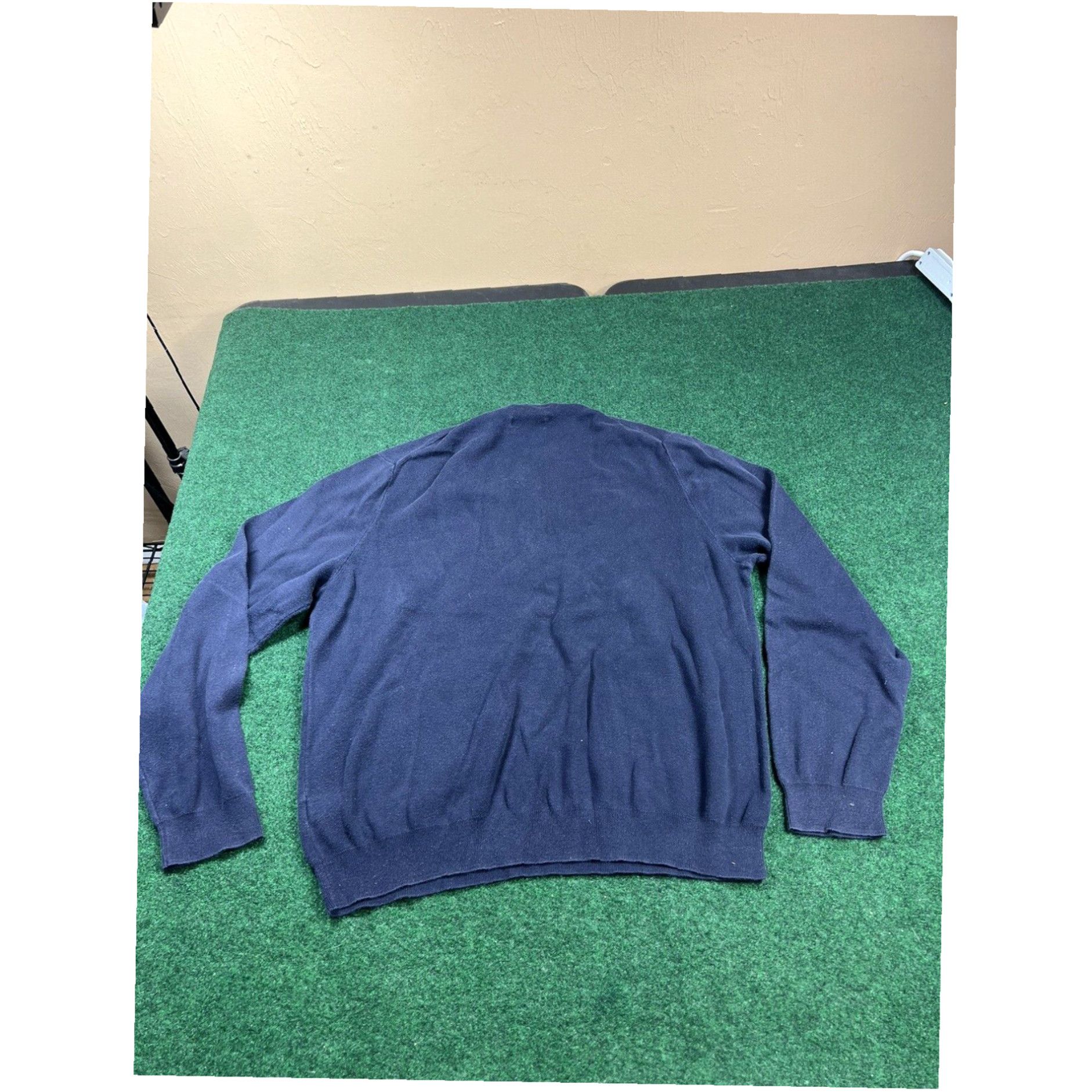 Polo Ralph Lauren Polo Ralph Lauren Sweater Fits Larg V-Neck Pima Cotton Navy Pullover Lightweight Size US L / EU 52-54 / 3 - 4 Thumbnail