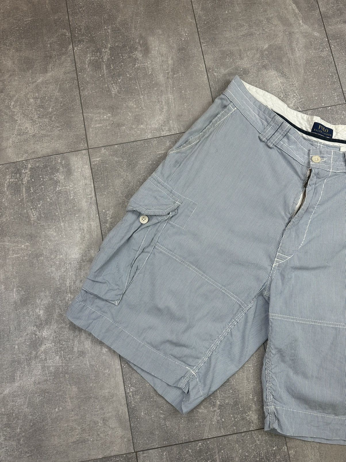Polo Ralph Lauren Polo Ralph Lauren Cargo Striped Shorts Size US 38 / EU 54 - 6 Thumbnail