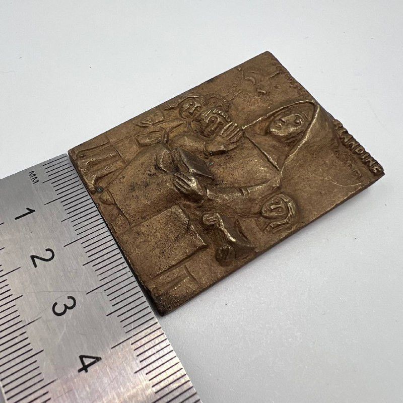 Vintage 1970 Vintage German Bronze Plaque Sister Blandine Icon Size ONE SIZE - 7 Thumbnail