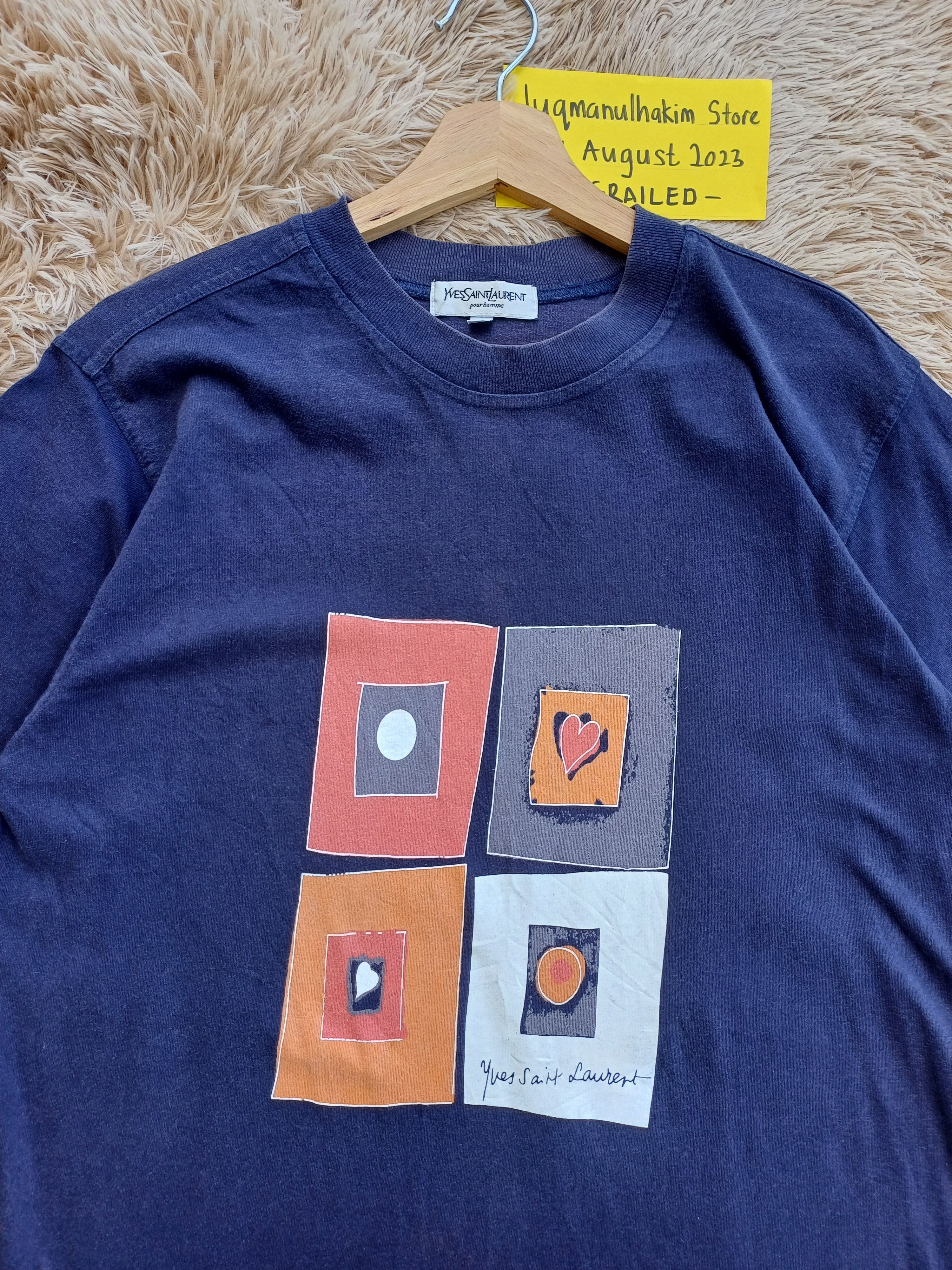 Streetwear × Yves Saint Laurent YSL tshirt France designer chest