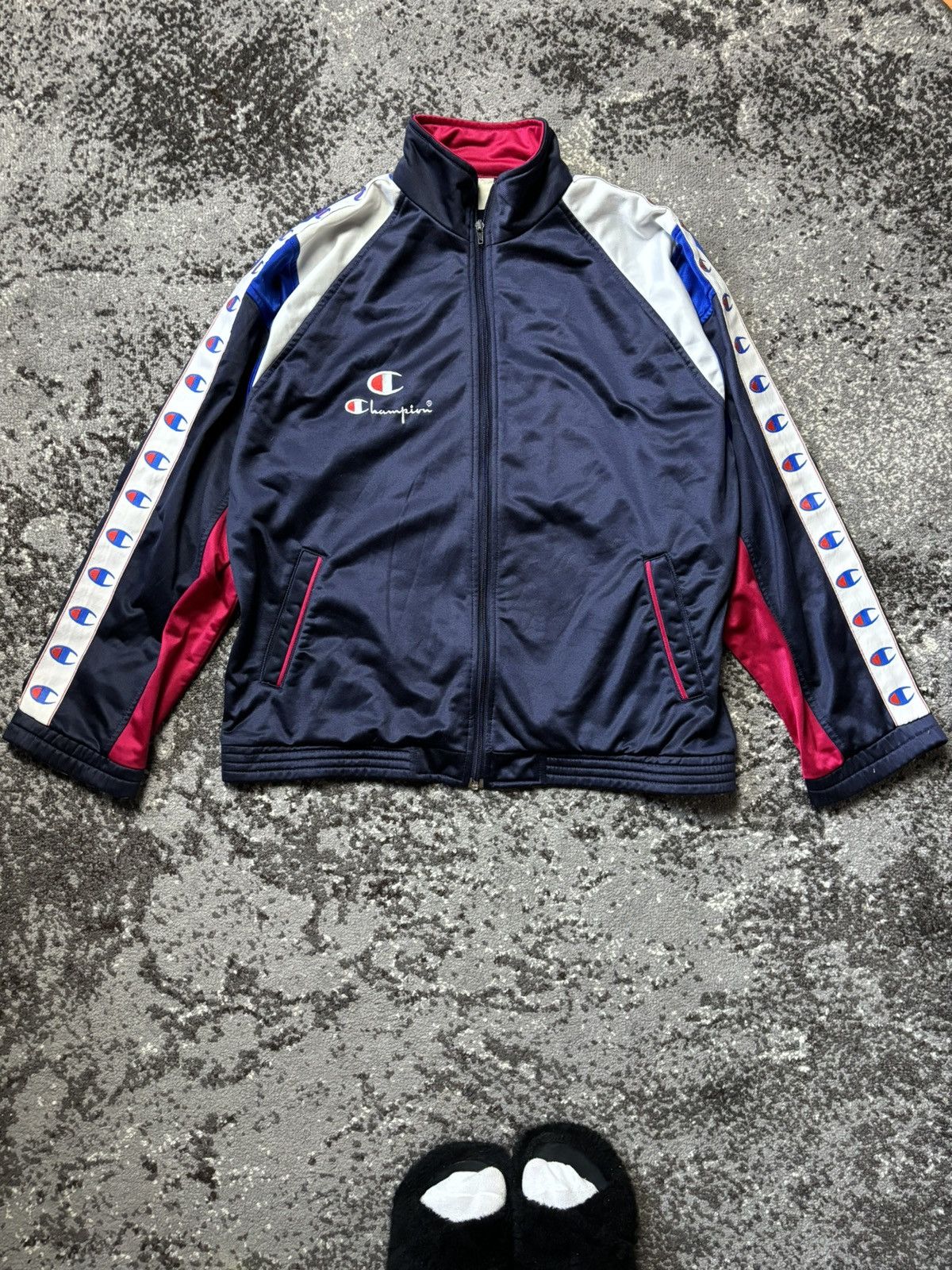 Champion × Japanese Brand × Vintage Vintage 90s Champion track jacket Size L / US 10 / IT 46 - 1 Thumbnail