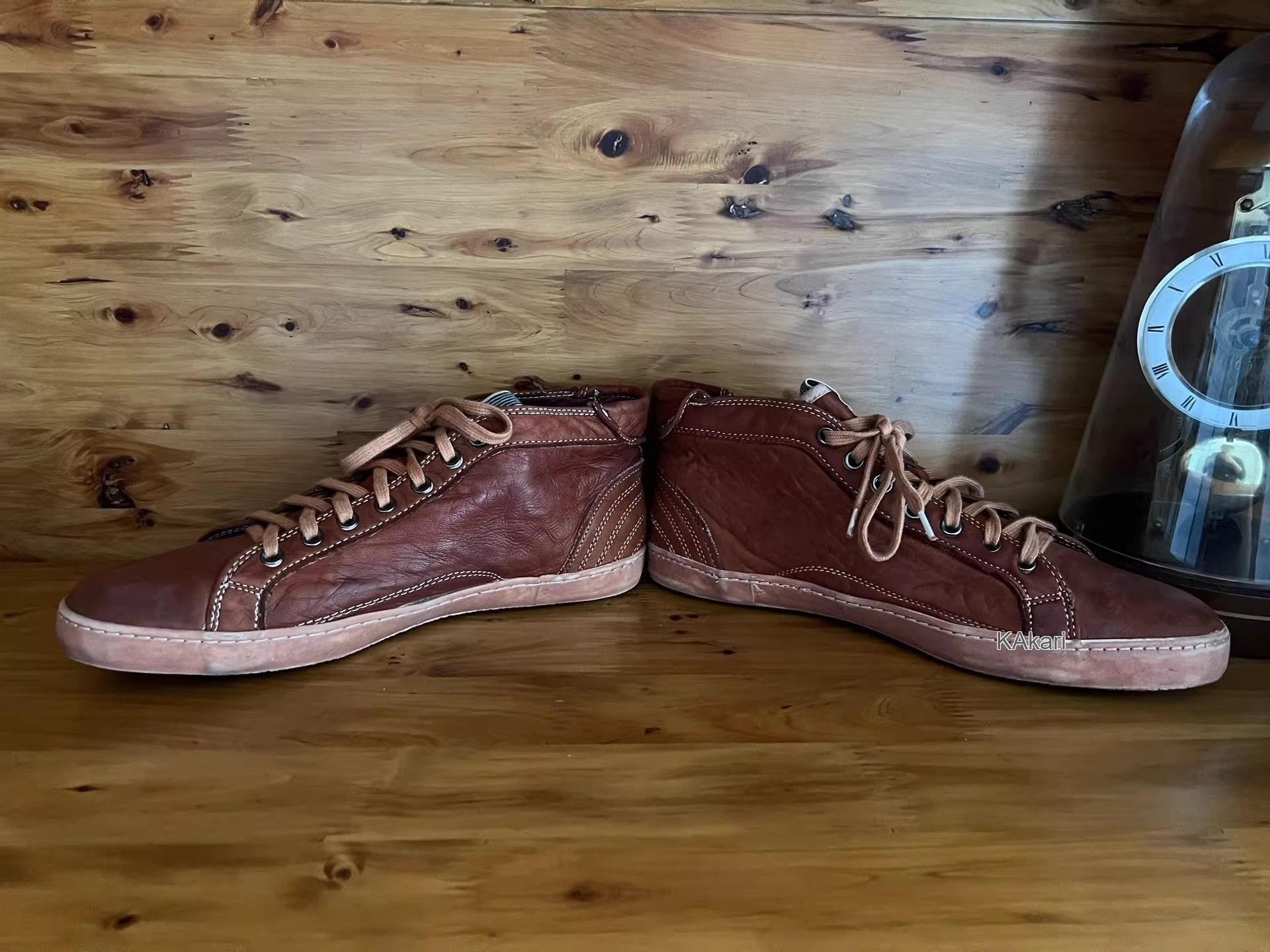 45rpm 45rpm Italian Washed Leather Sneakers Size US 10 / EU 43 - 5 Thumbnail