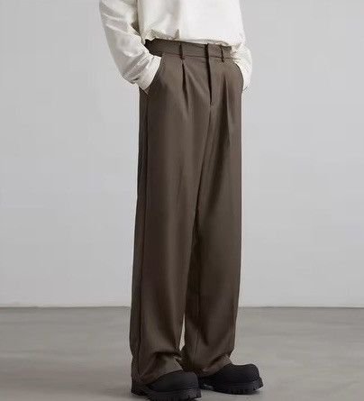 Vintage High Waist Straight Wide Leg Pleated Pants / Trousers Size US 34 / EU 50 - 2 Thumbnail