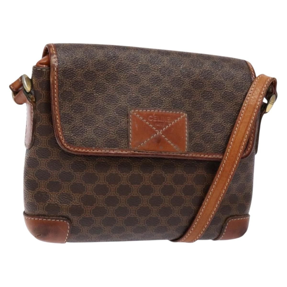 Celine CELINE Macadam Canvas Shoulder Bag Pvc Brown Gold Size ONE SIZE - 1 Thumbnail