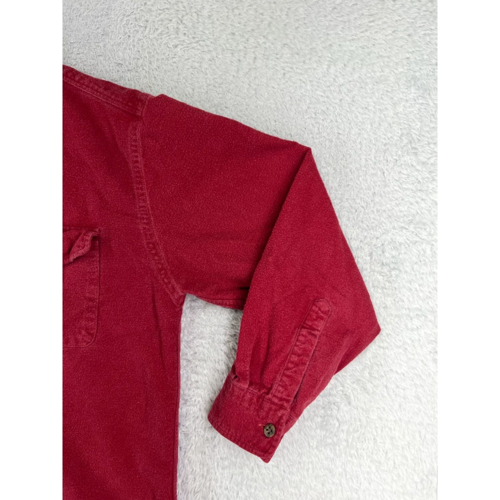 Vintage St. John's Bay Shirt Mens Large Red Button Up 100% Cotton Flannel Pockets Button Size US L / EU 52-54 / 3 - 3 Thumbnail