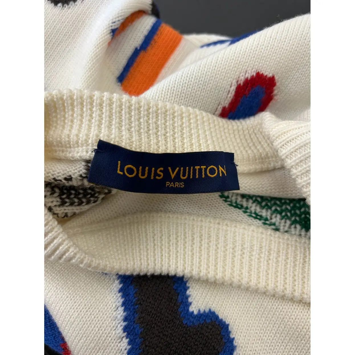 Louis Vuitton White wool sweater with NBA Size US XL / EU 56 / 4 - 3 Thumbnail