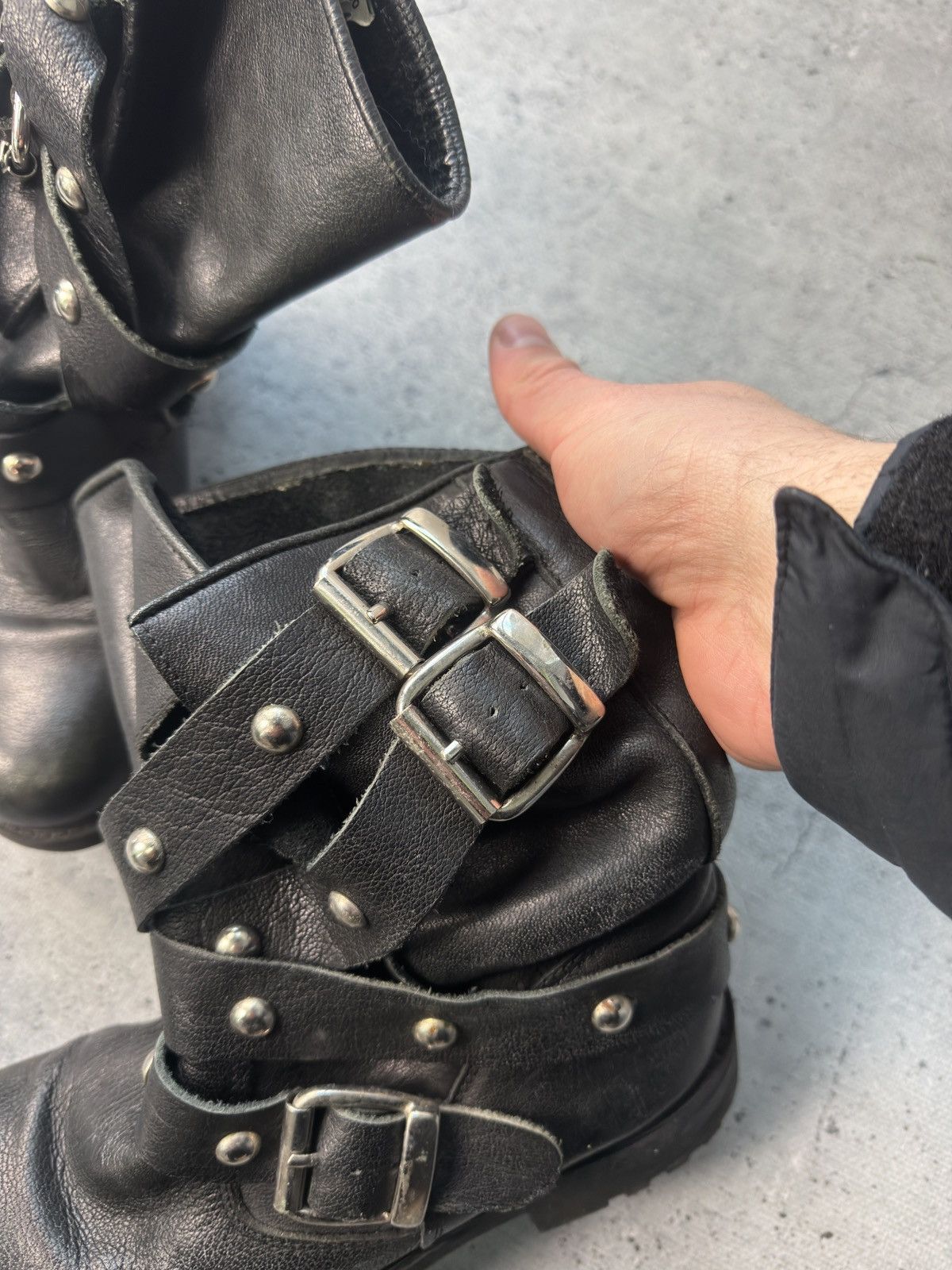 A.S.98 Rare guidi style Black Leather Boots avant garde 90s Style Size US 6.5 / EU 39-40 - 12 Thumbnail