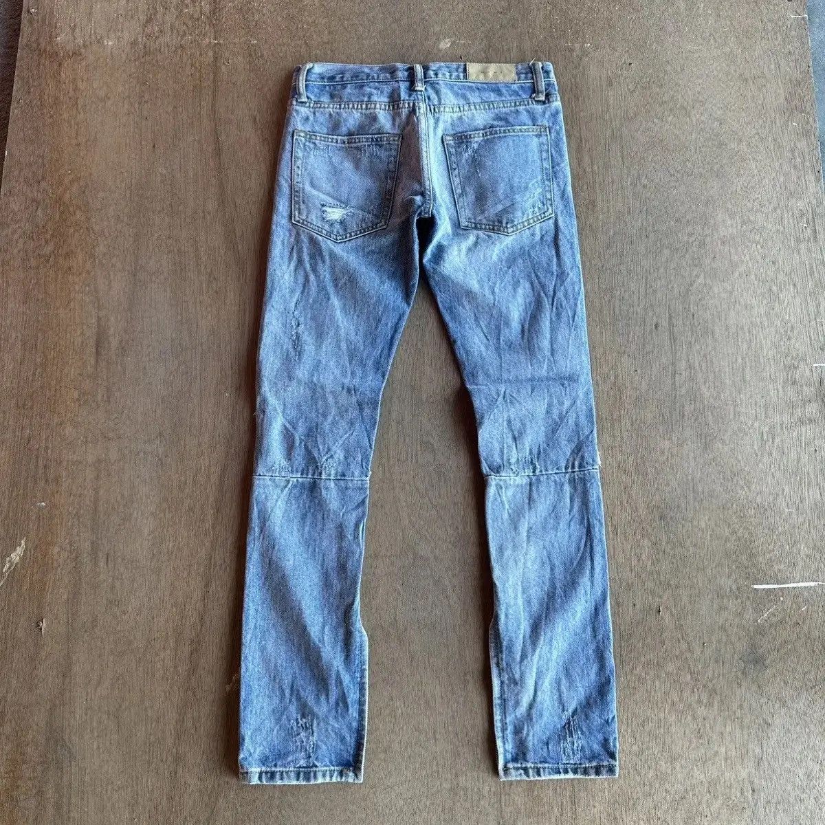 MNML DESTROYED🔥🔥 VINTAGE MNML JEANS ZIPPER LEGS DENIM PANTS Size US 29 - 12 Thumbnail