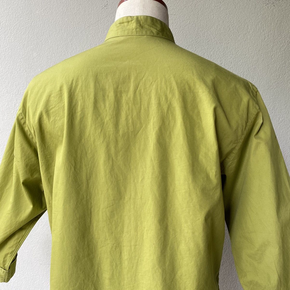 Japanese Brand POWDER Mandarin Chinese Style Green Shirt Size M / US 6-8 / IT 42-44 - 5 Thumbnail