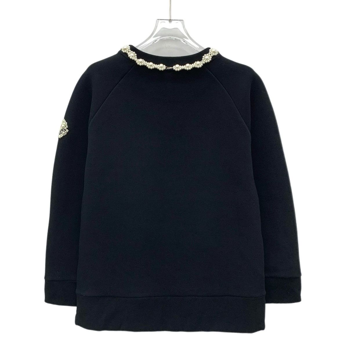 Moncler Moncler Black Logo Crew Neck Sweatshirt K26WX Size US L / EU 52-54 / 3 - 2 Thumbnail