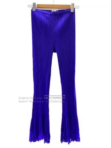 Issey Miyake Issey Miyake Purple Ruched Tassel Pants Size 25" / US 0 / IT 36 - 2 Thumbnail