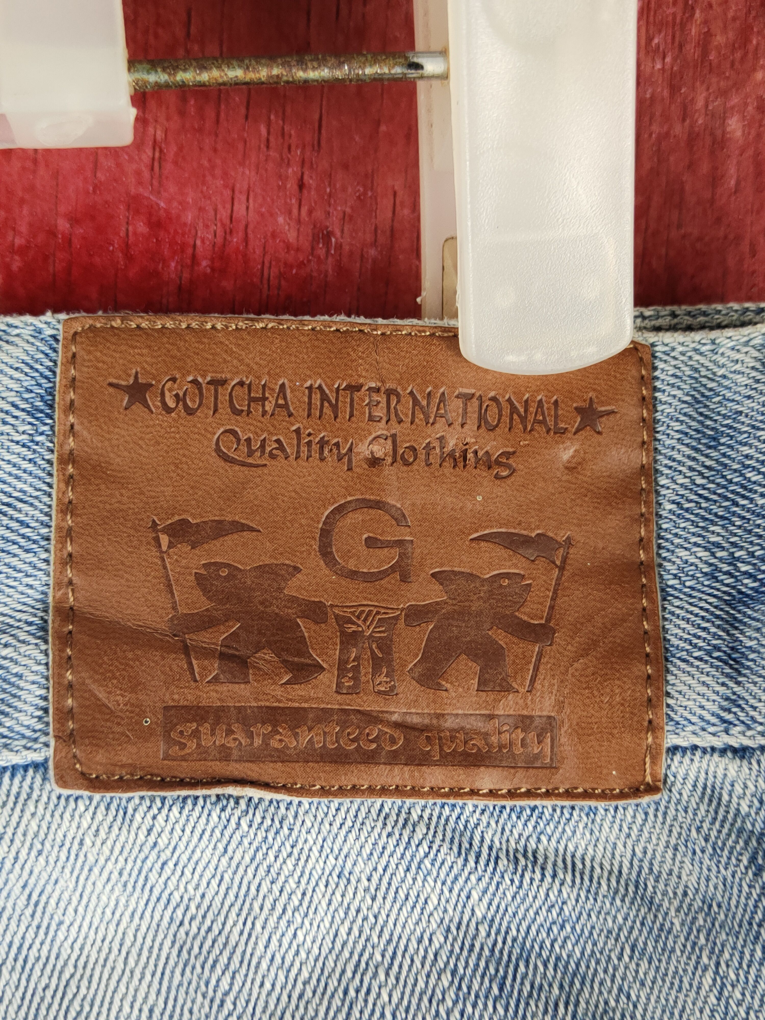 Gotcha Gotcha Blue Faded Surf Distressed Ripped Jeans #S2334 Size US 32 / EU 48 - 8 Thumbnail