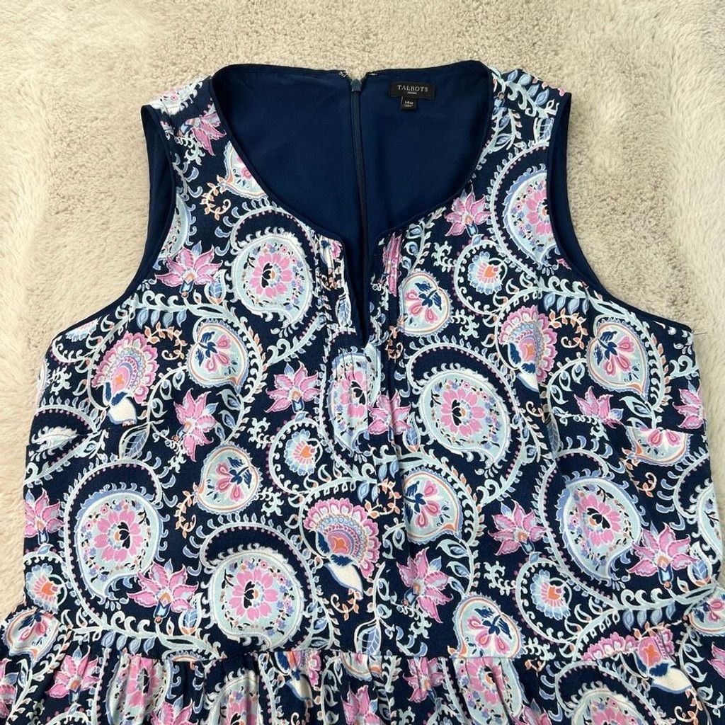 Talbots Talbots Women Dress 14W Paisley Floral Maxi Dress Beach Boho Size XL / US 12-14 / IT 48-50 - 3 Thumbnail