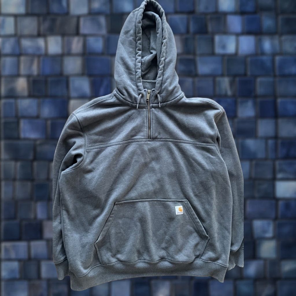 Carhartt Carhartt Rain Defender Hoodie Mens 2XL Gray 1/4 Zip Heavyweight Size US XXL / EU 58 / 5 - 1 Thumbnail