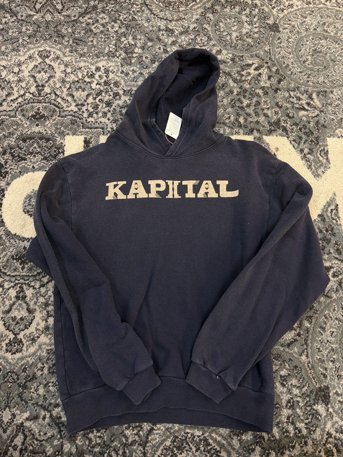 Kapital Kapital Logo Hooded Sweatshirt Navy Size US M / EU 48-50 / 2 - 1 Thumbnail