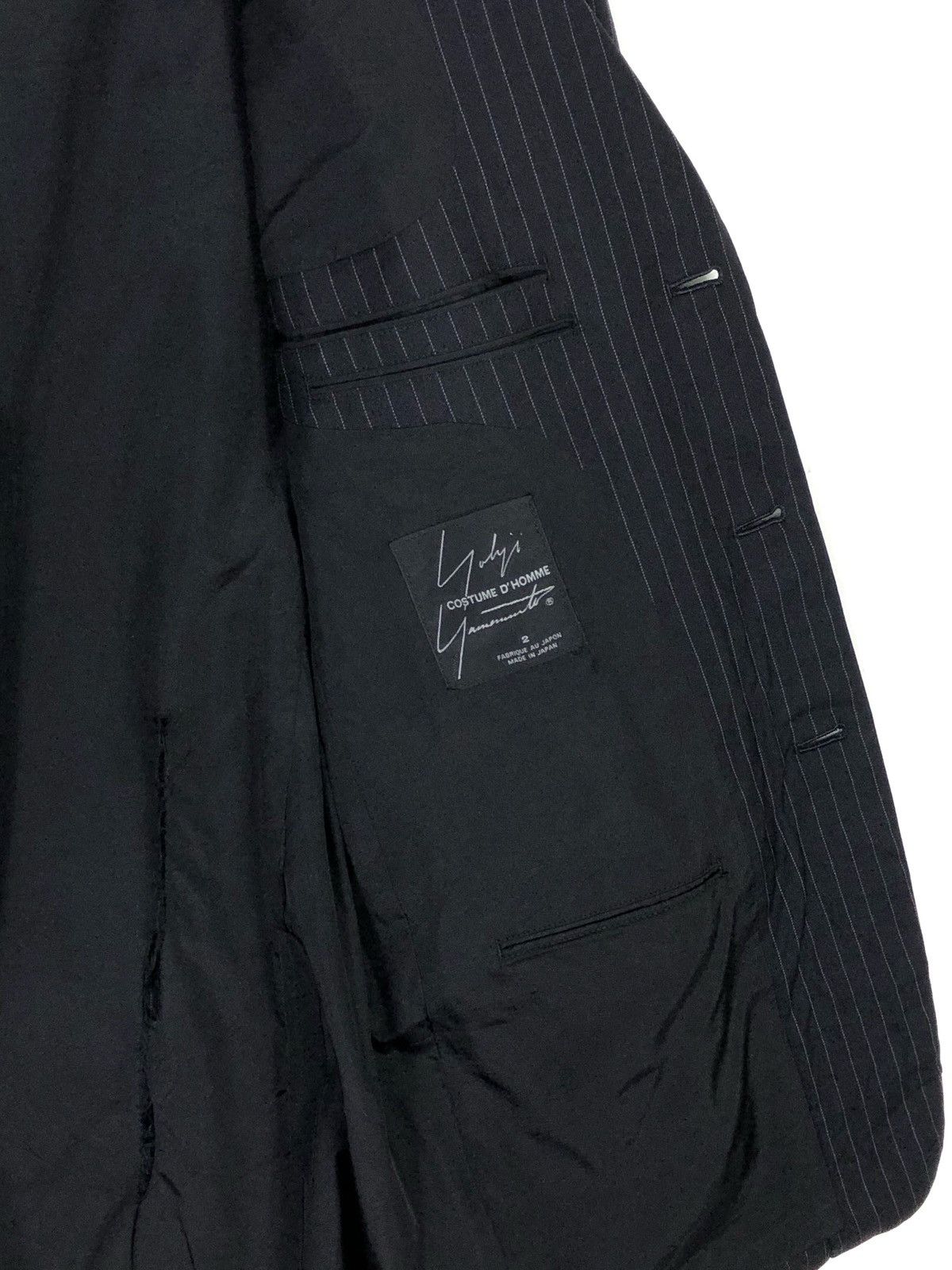 Yohji Yamamoto AW2012 7-POCKETS COSTUME D’ HOMME STRIPES WOOL GABARDINE Size US M / EU 48-50 / 2 - 13 Thumbnail