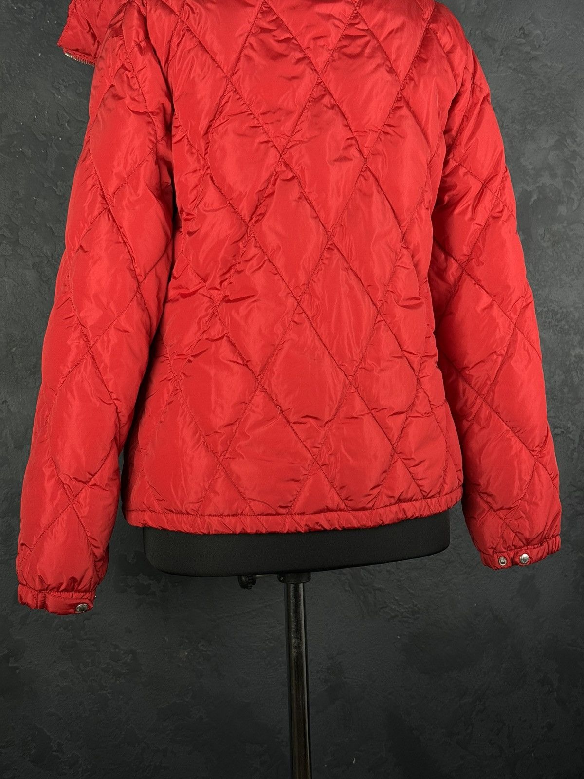Prada 2008 Prada Red Diamond Women’s Quilted Puffer Jacket Size XL / US 12-14 / IT 48-50 - 10 Thumbnail