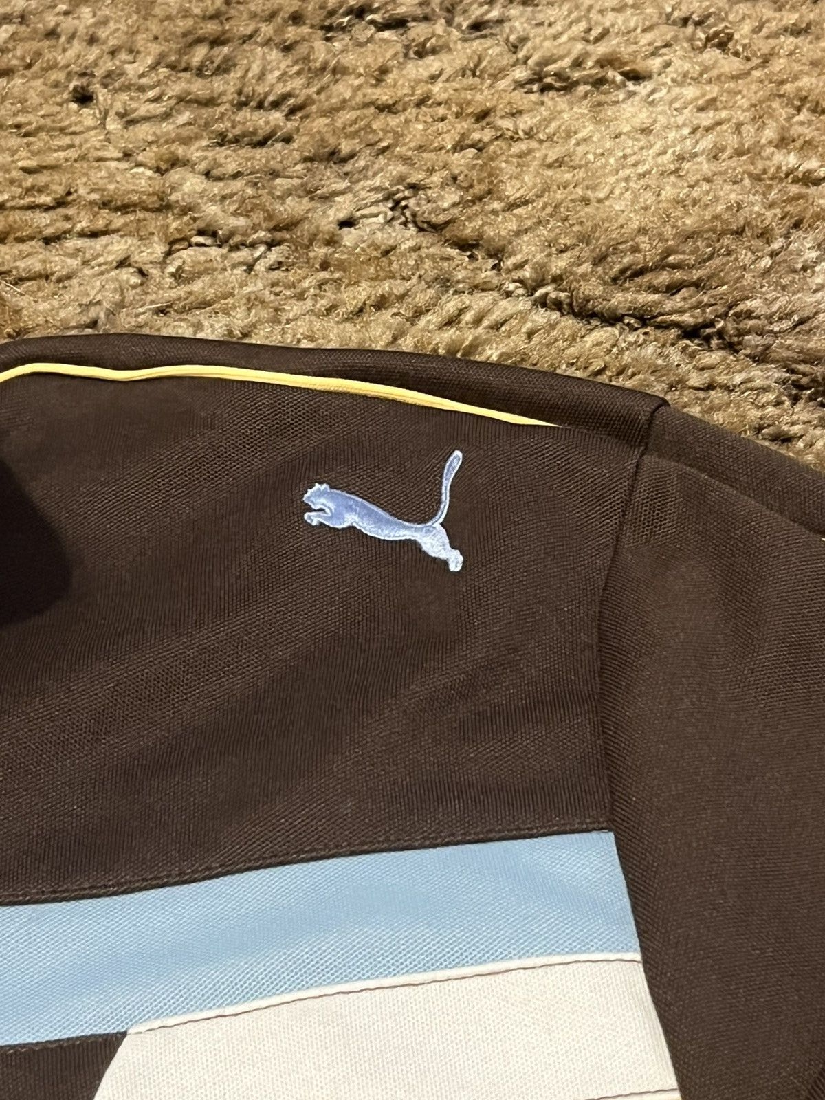 Puma Vintage Y2K Puma Full Zip Sweater Fleece Brown Large Size US L / EU 52-54 / 3 - 3 Thumbnail