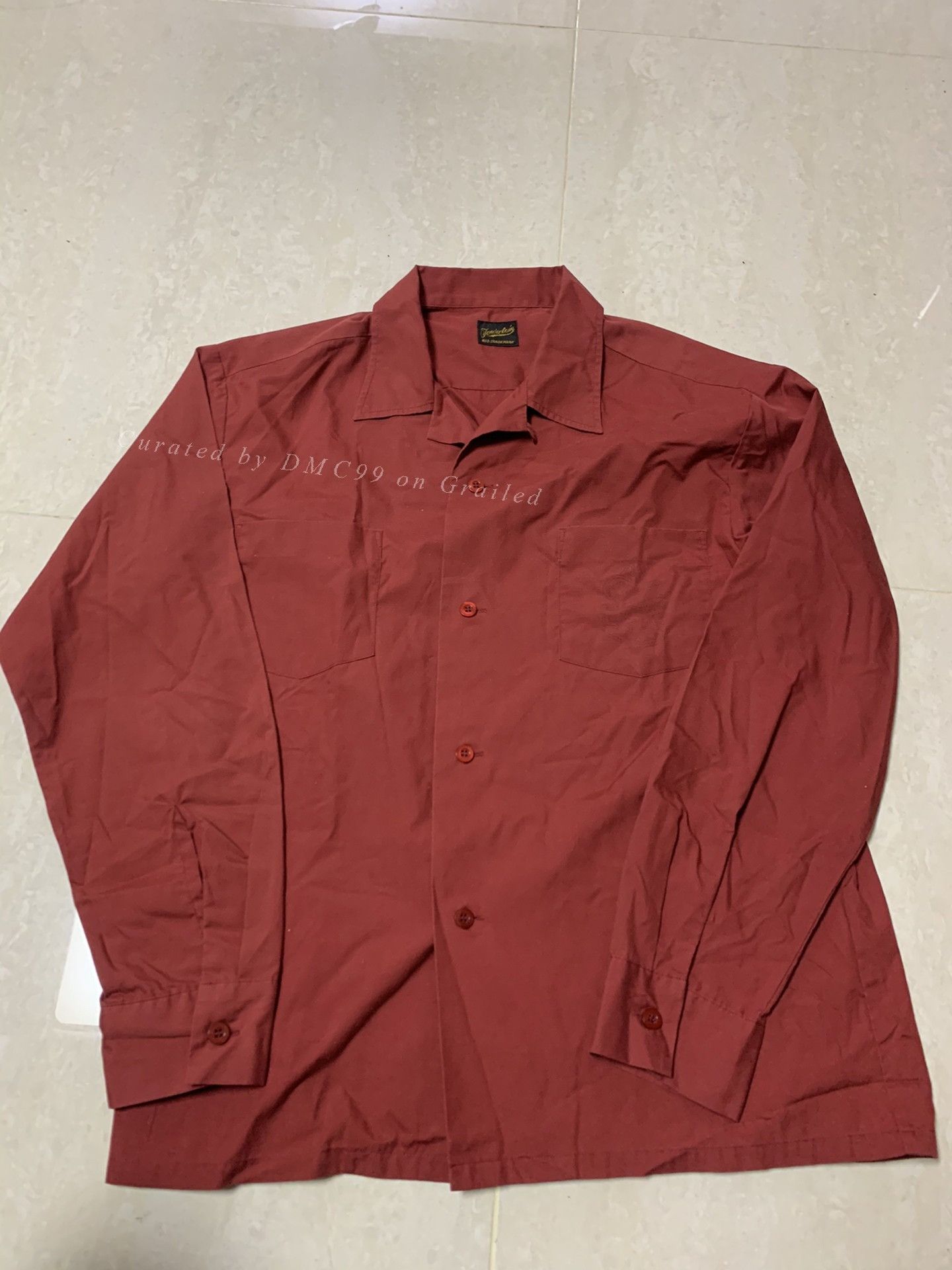 Tenderloin TENDERLOIN Baseball Long Sleeve Shirt Indigo Size S