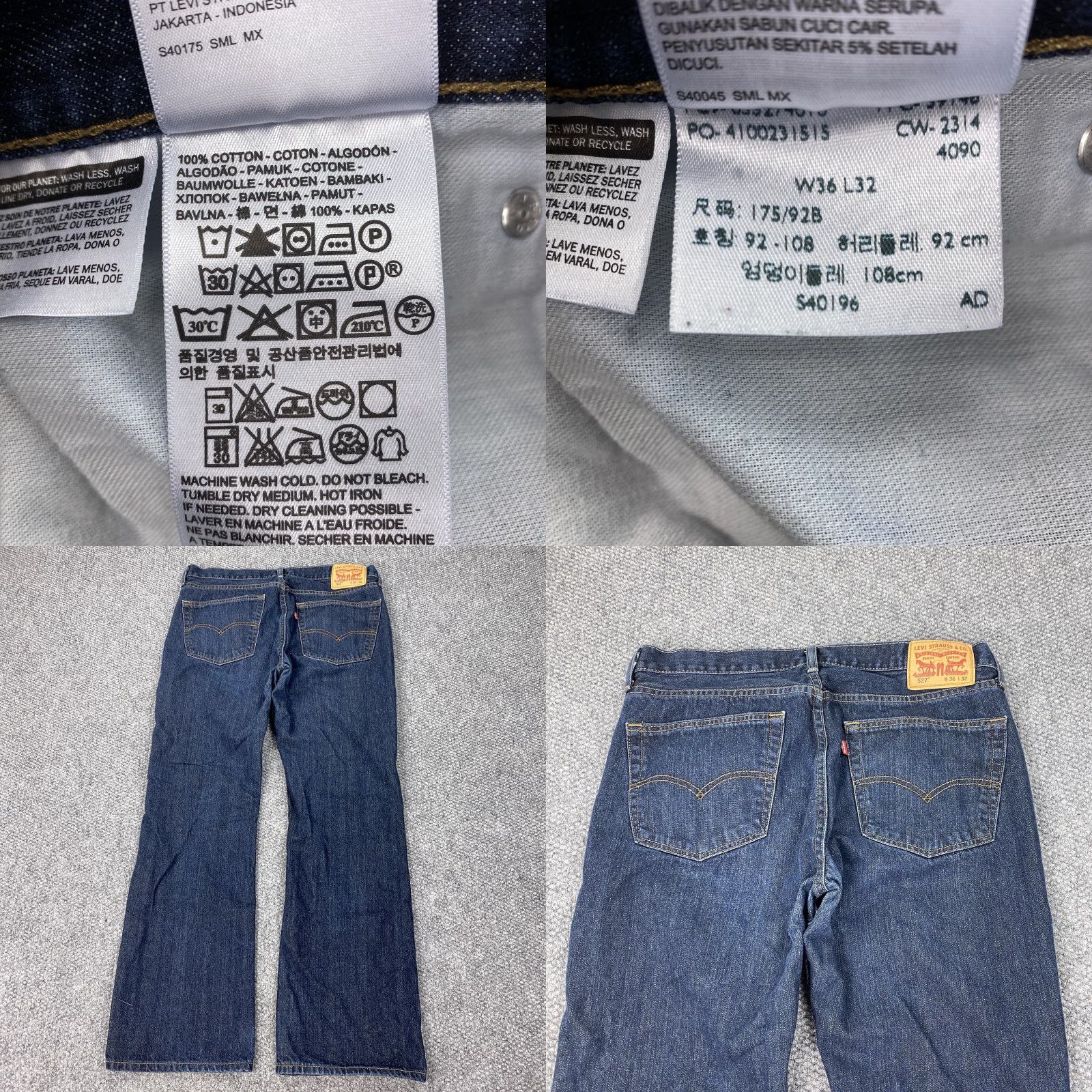 Levi's Levi's 527 Jeans Men 36x32 Bootcut Denim Cotton Vintage Style Dark Blue Casual Size US 36 / EU 52 - 8 Thumbnail